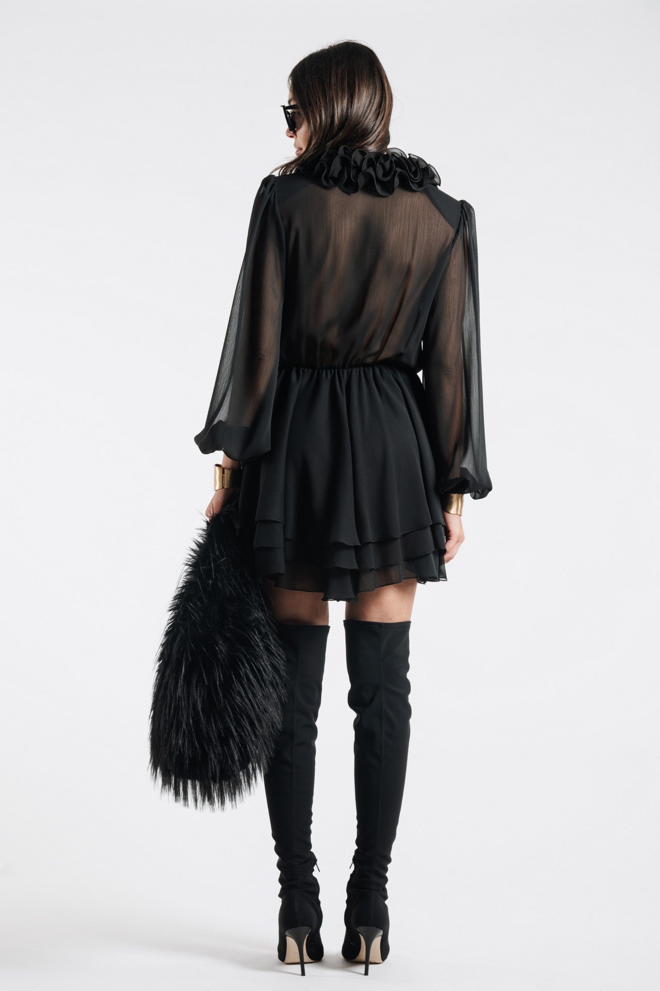 Semi-Transparent Mini Dress