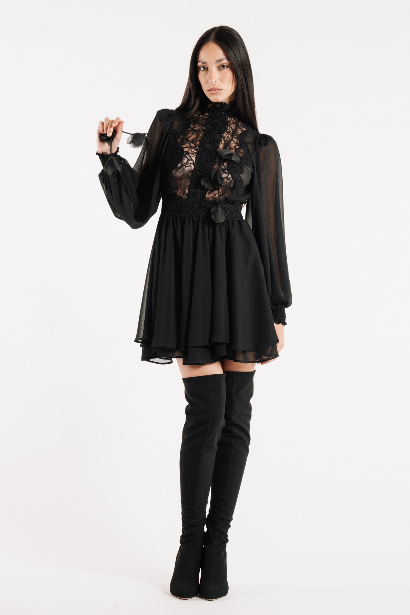 Mini Dress With Lace