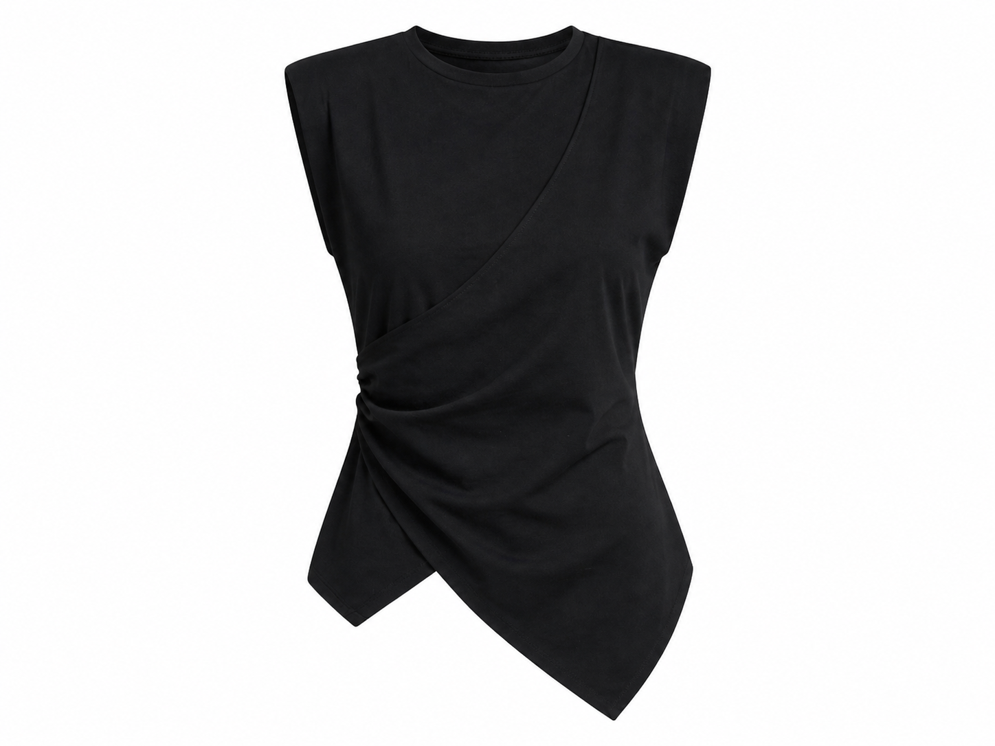 Asymmetric Draped Tee
