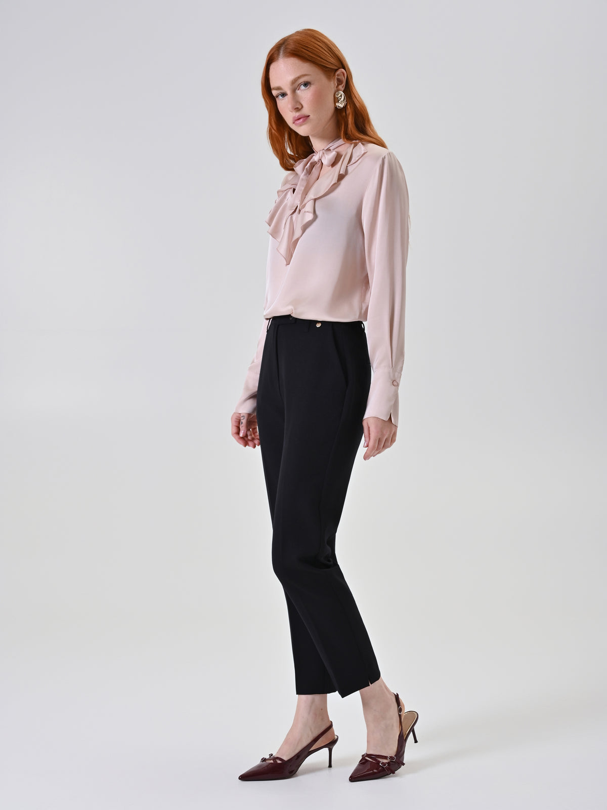 Black Polyviscose Pants - Maska