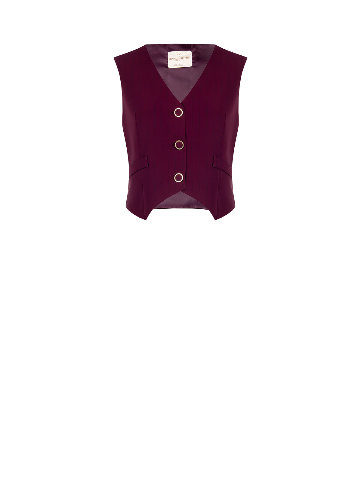 Burgundy Waistcoat with Black Stripe - Maska