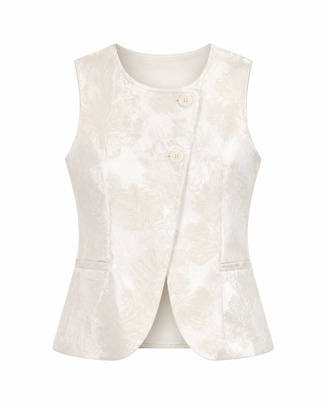 Gilet sans manches en jacquard