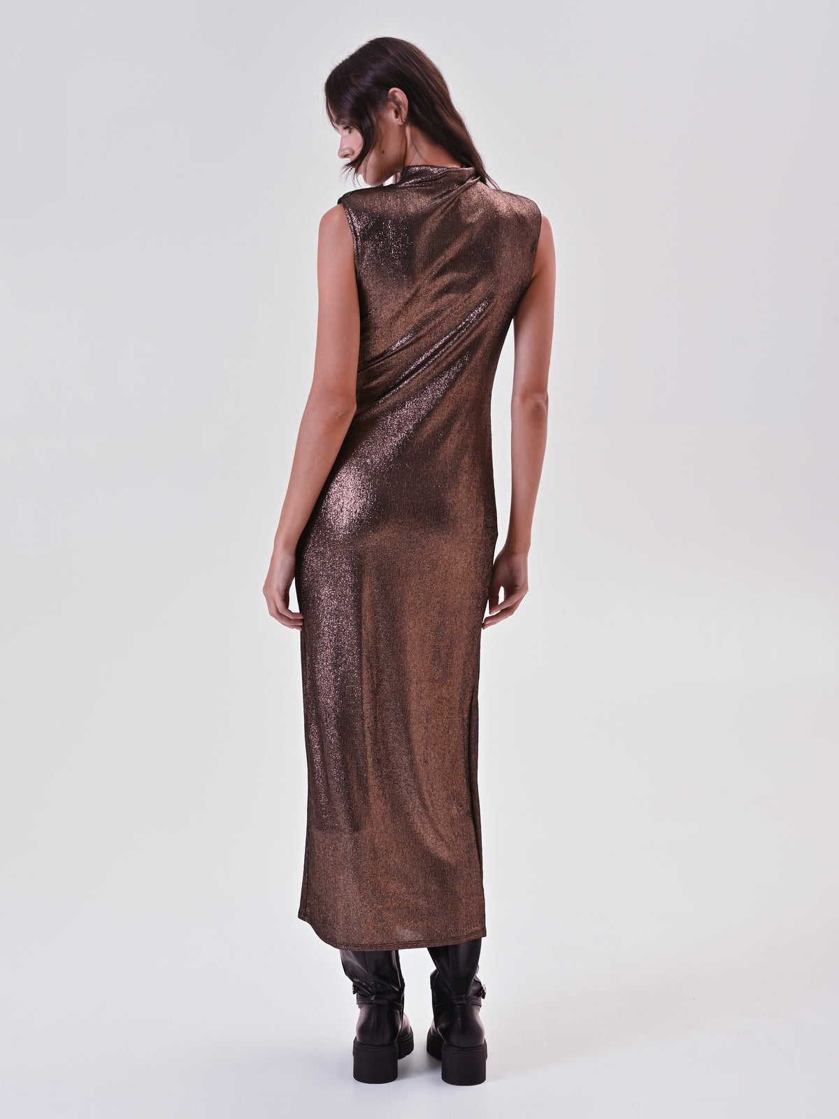 Draped Bronze Dress - Maska
