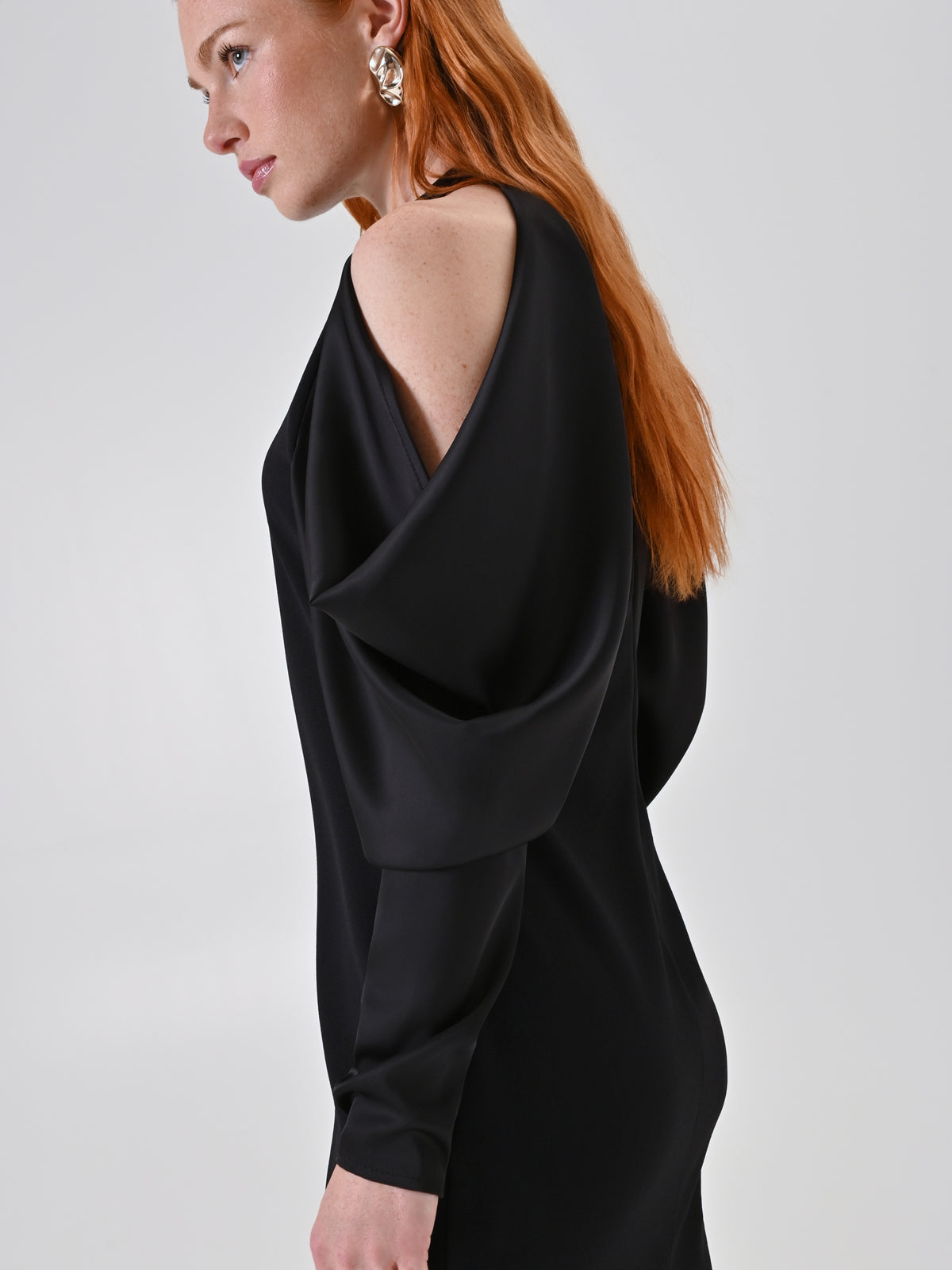 Dress with Satin Sleeves - Maska