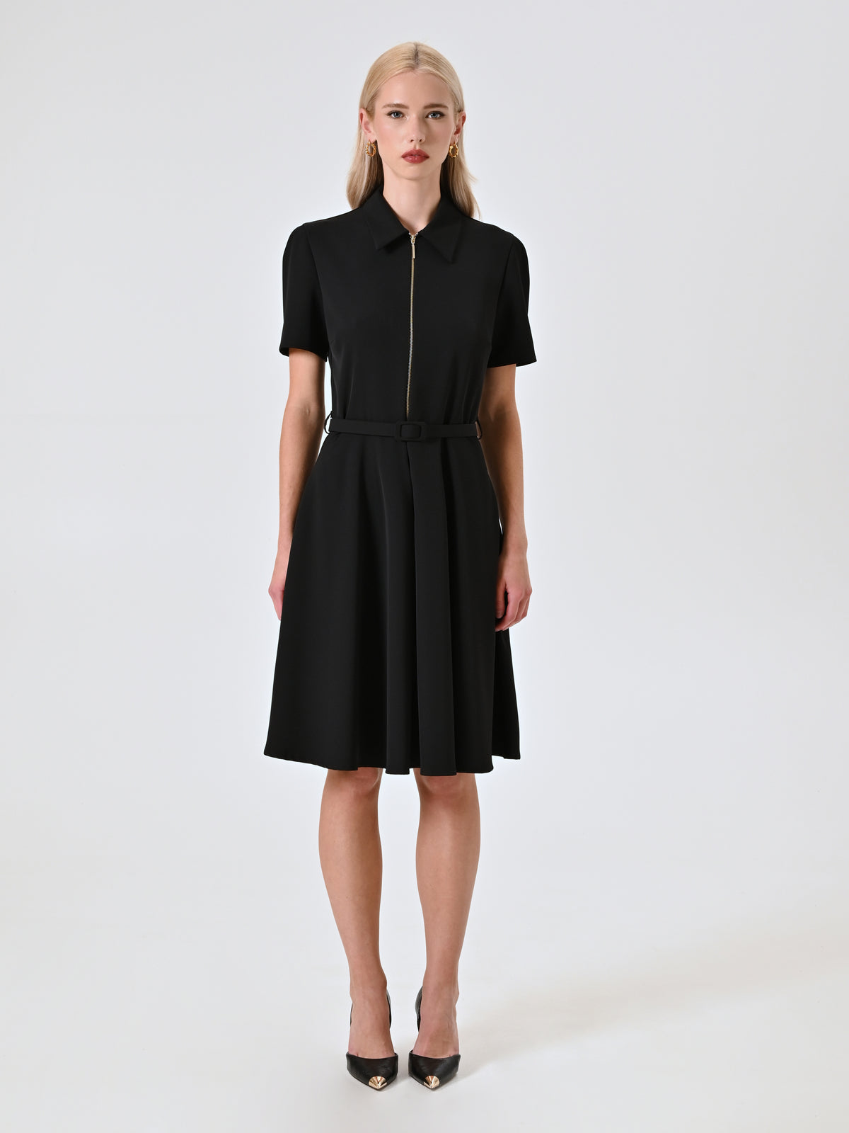 Dress with Zip and Collar - Maska