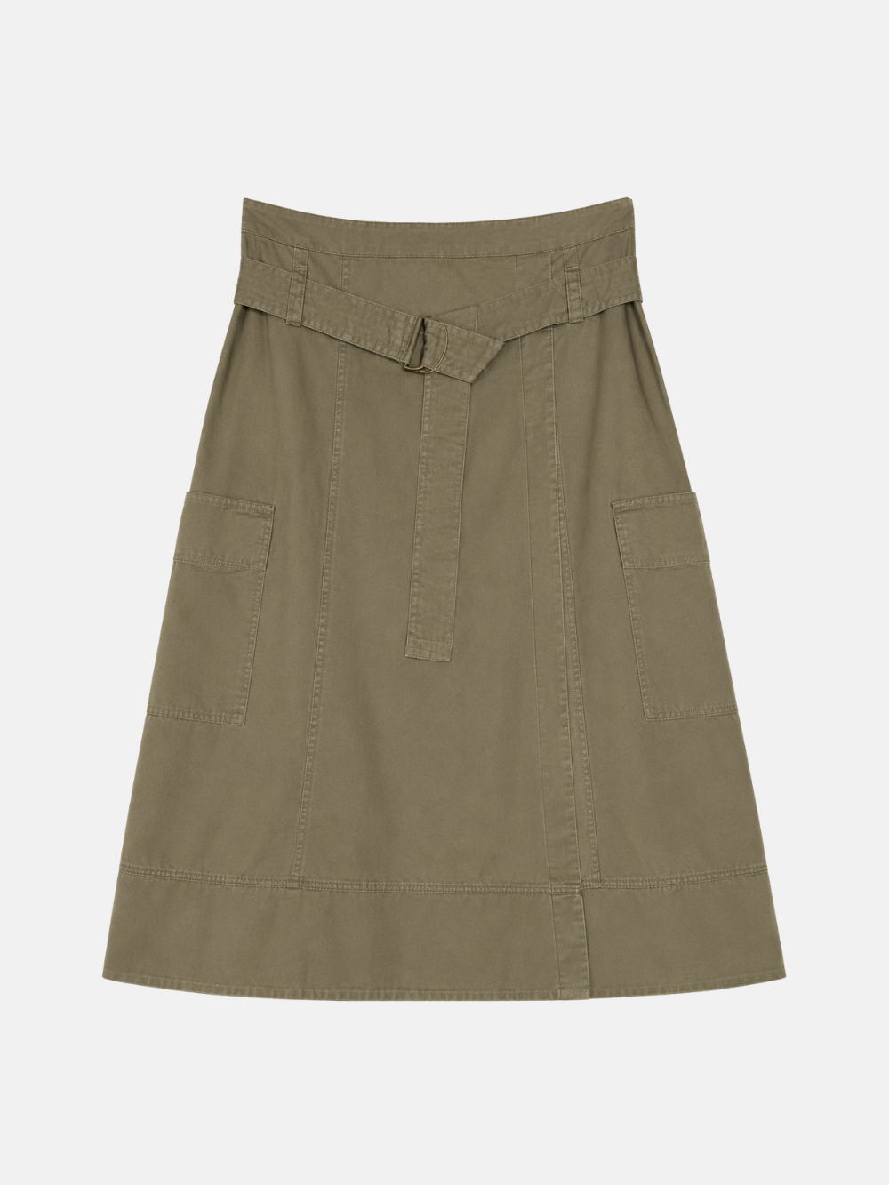 Jupe midi ceinturée
