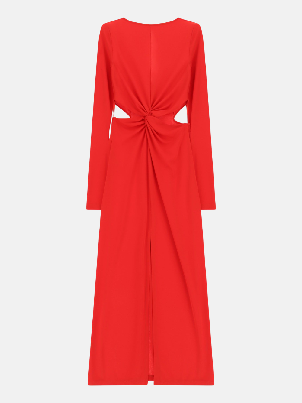 Long dress with long sleeves and side cut-outs