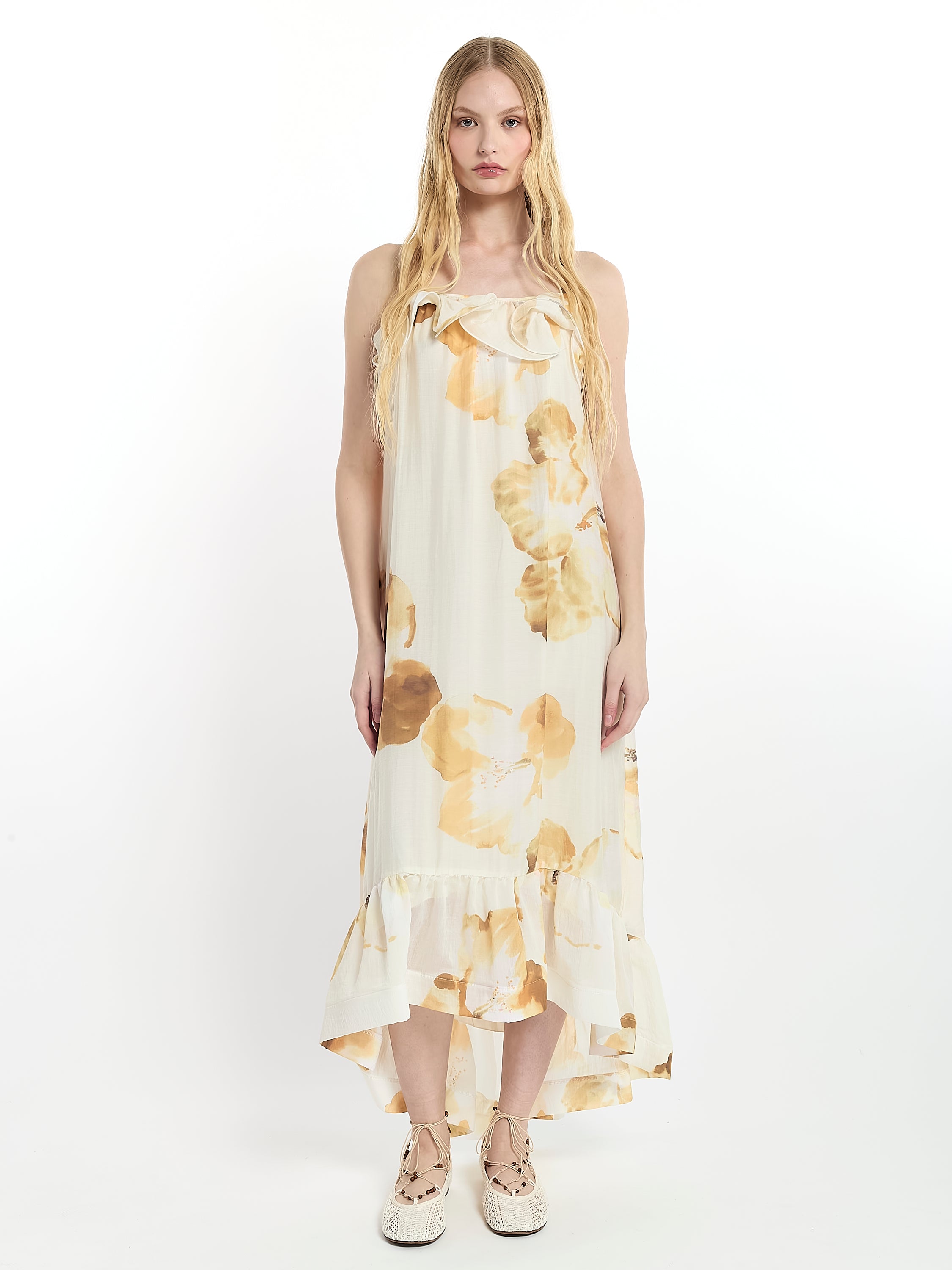 Ruffled Detail Dress