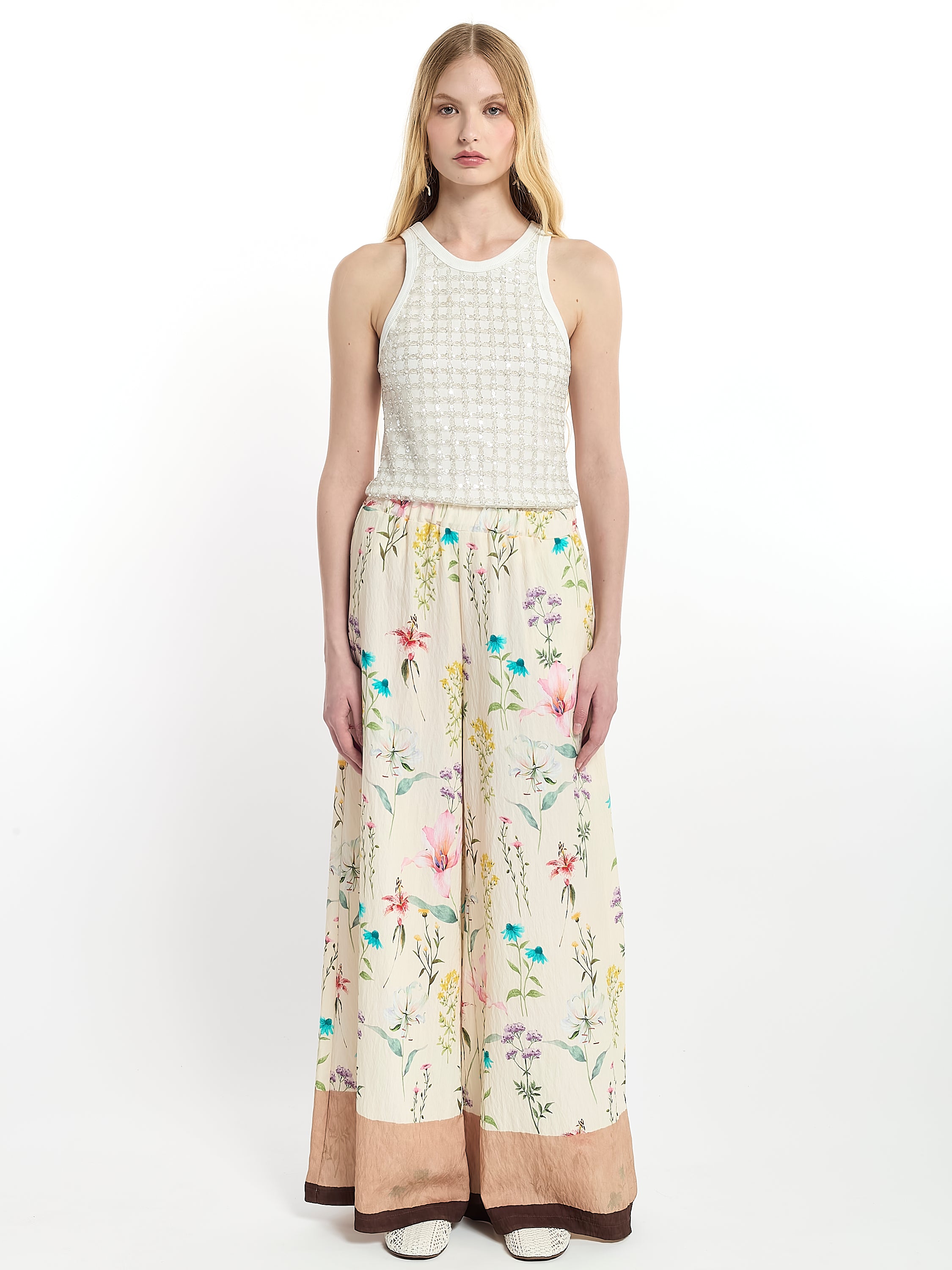 Floral Print Trousers