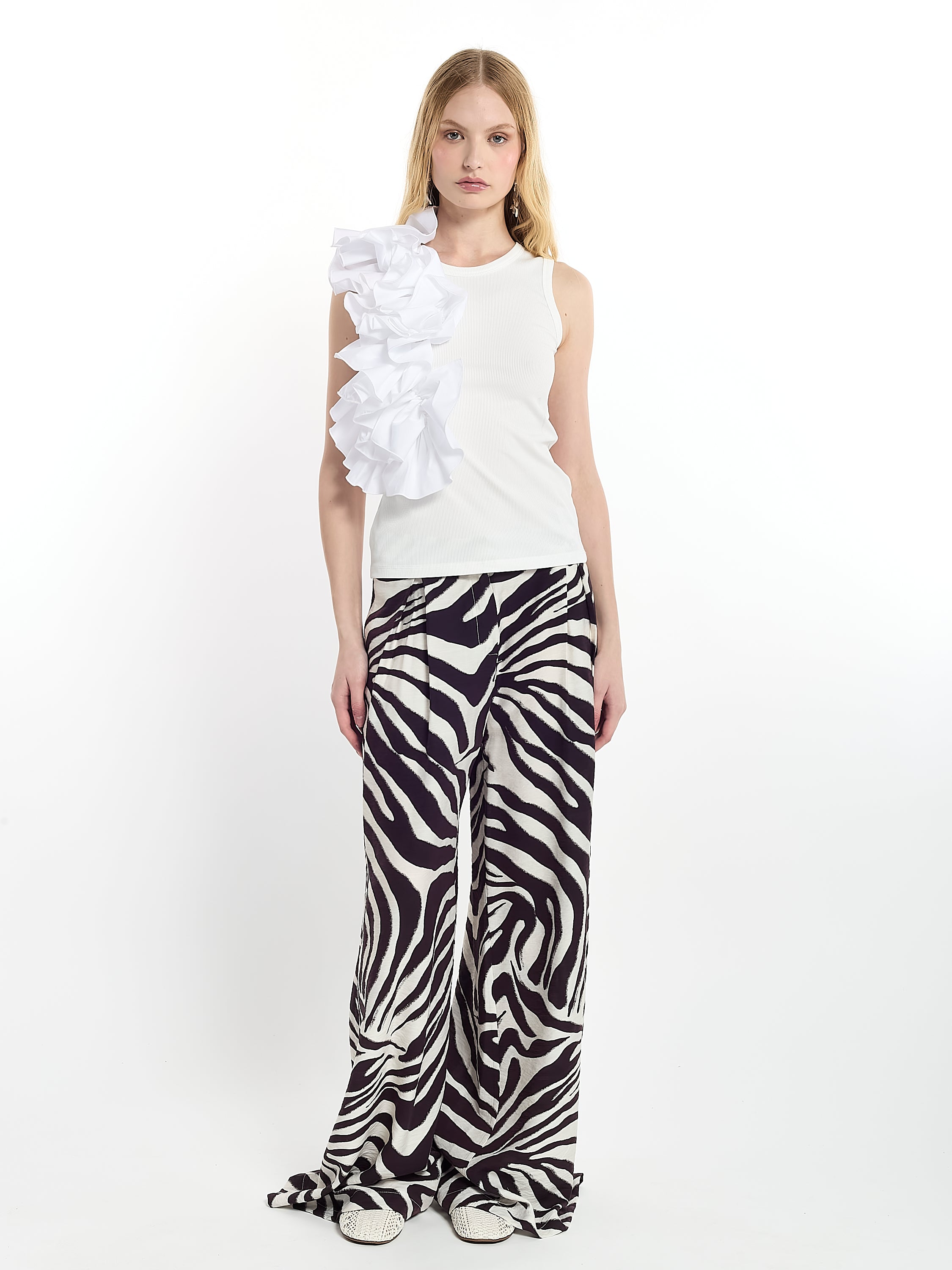 Pantalon à imprimé zèbre