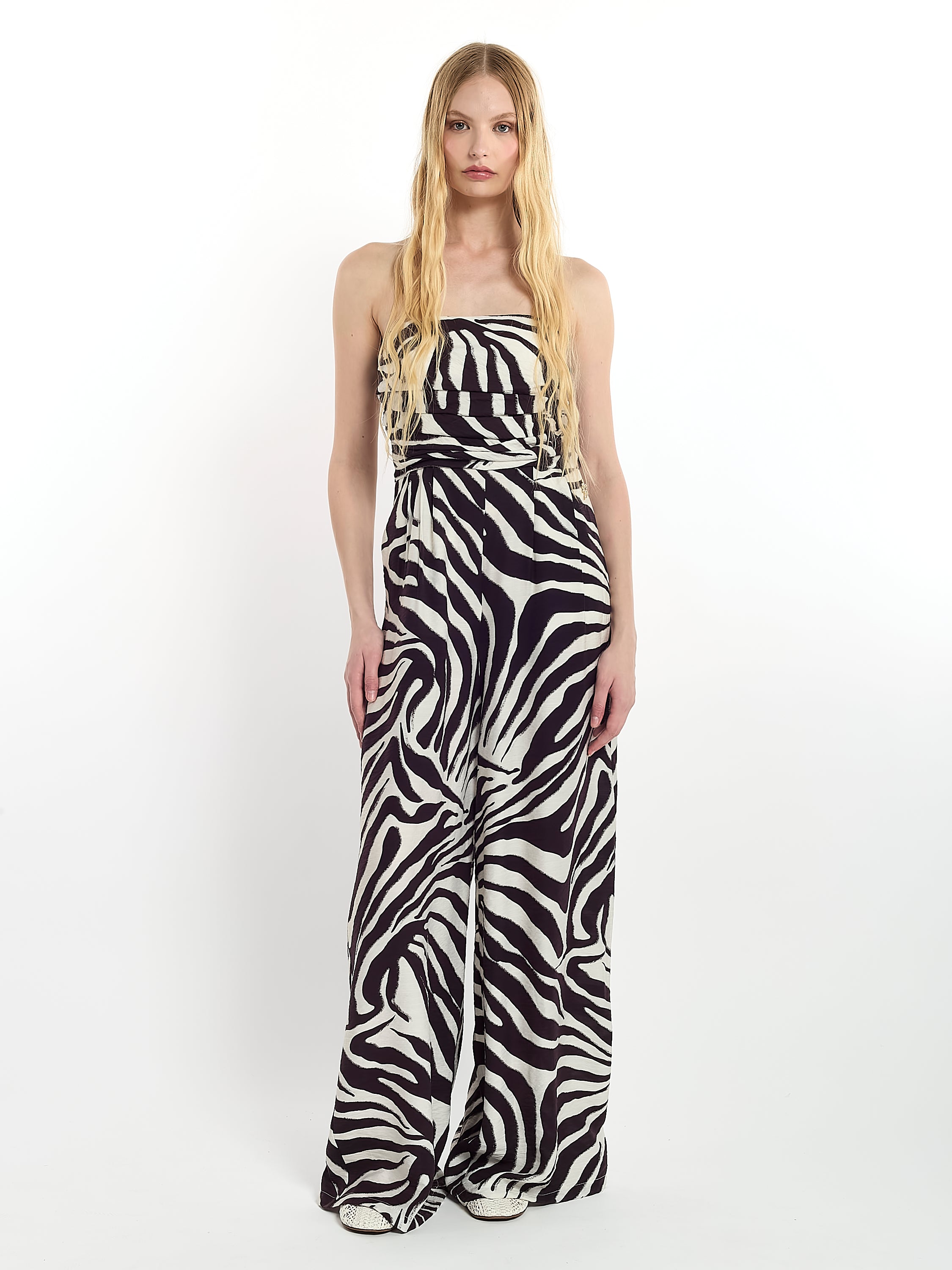 Strapless Printed Jumpsuit