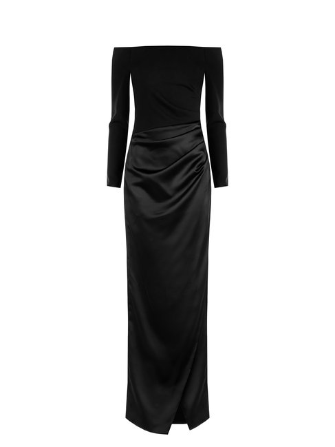 Maxi Dress With Crepe Top - Maska