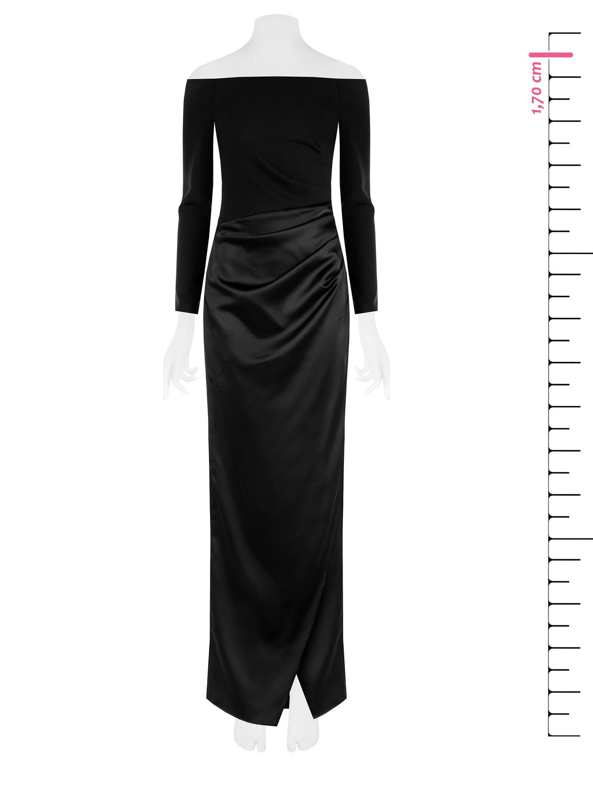 Maxi Dress With Crepe Top - Maska