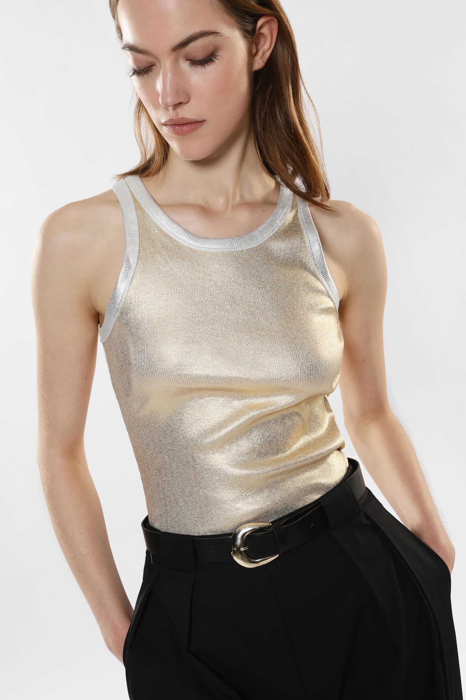 Débardeur métallisé