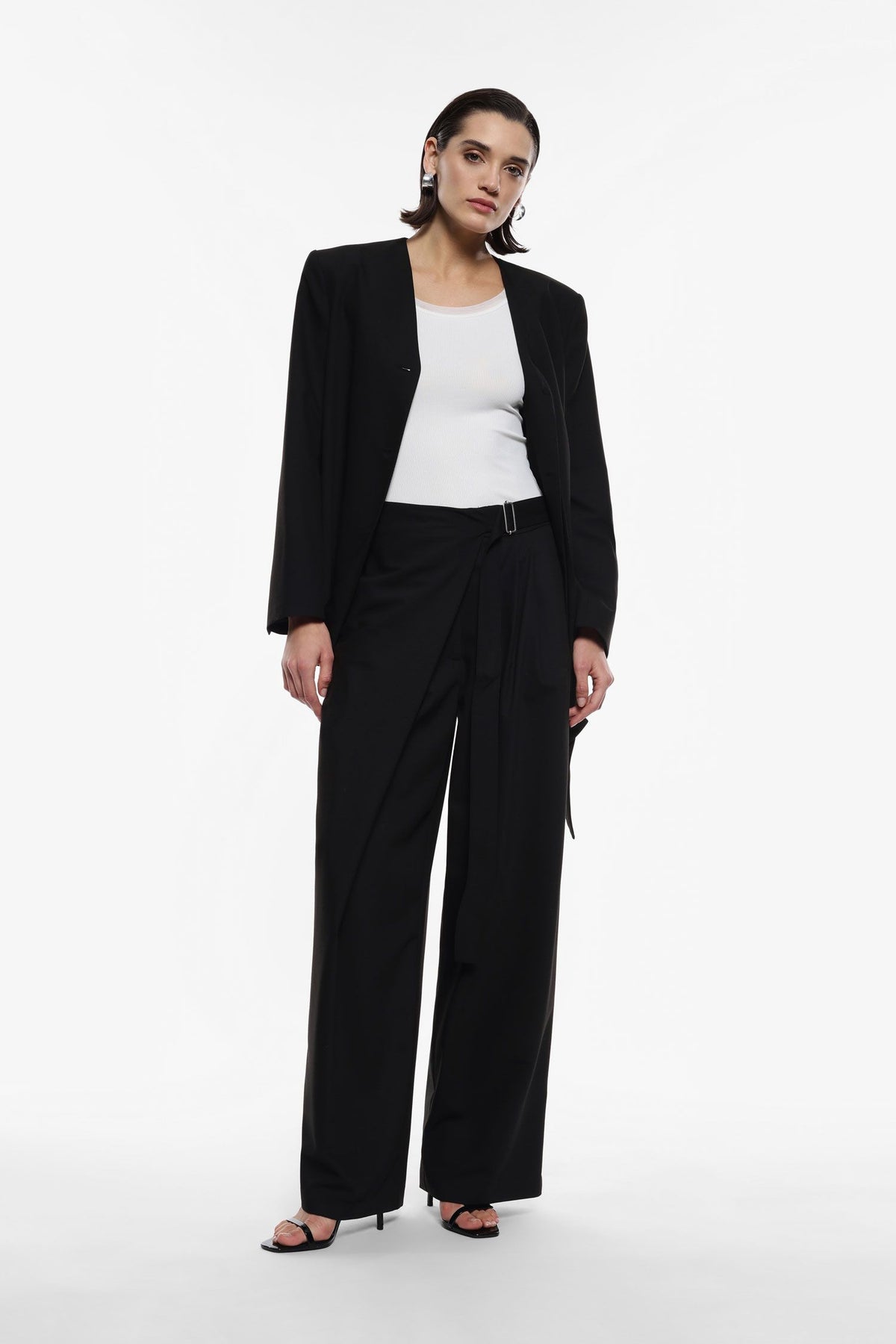 Palazzo Pants With Wrap Closure - Maska