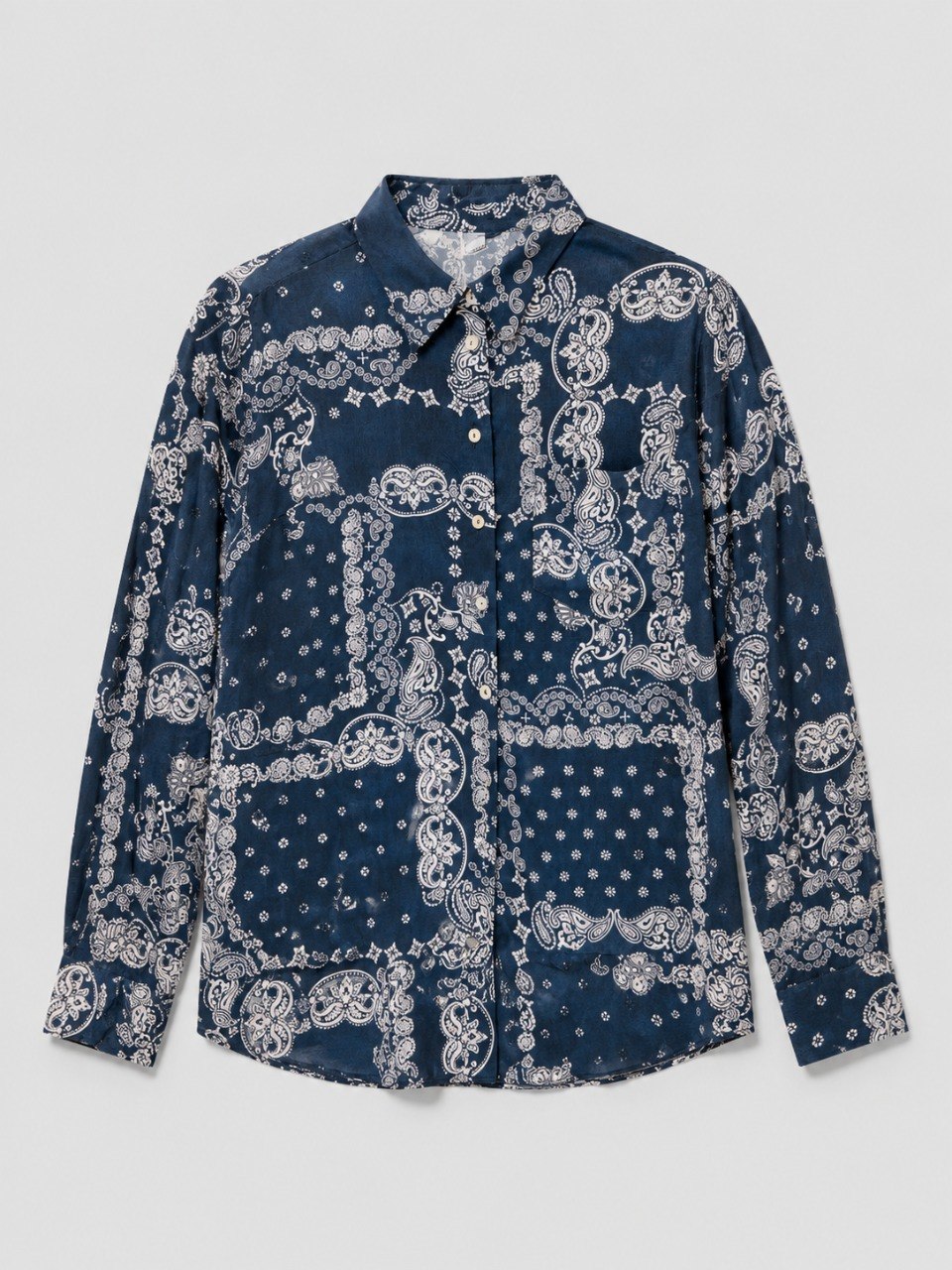Bandana Print Button-Up Shirt