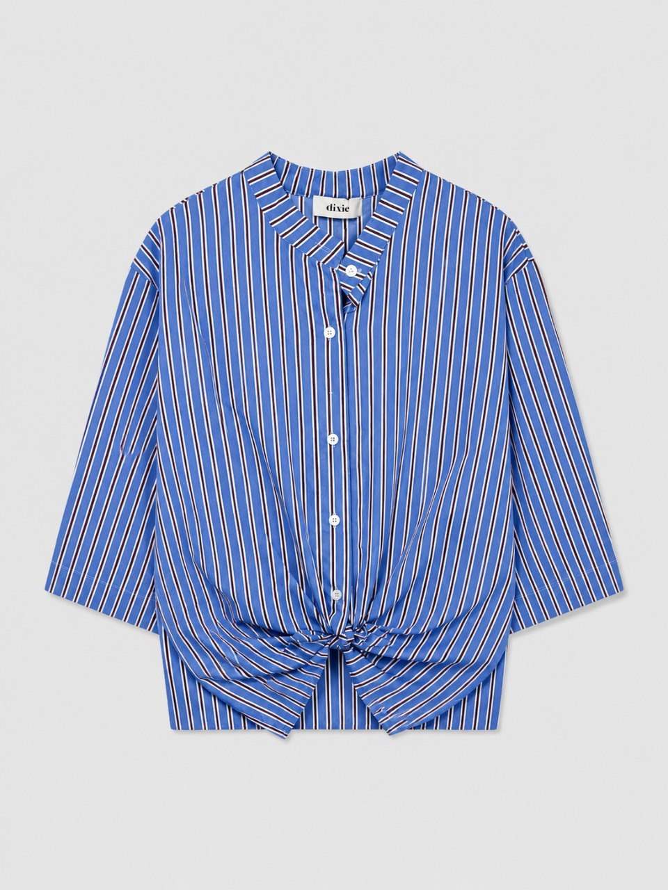 Tie-Front Striped Shirt