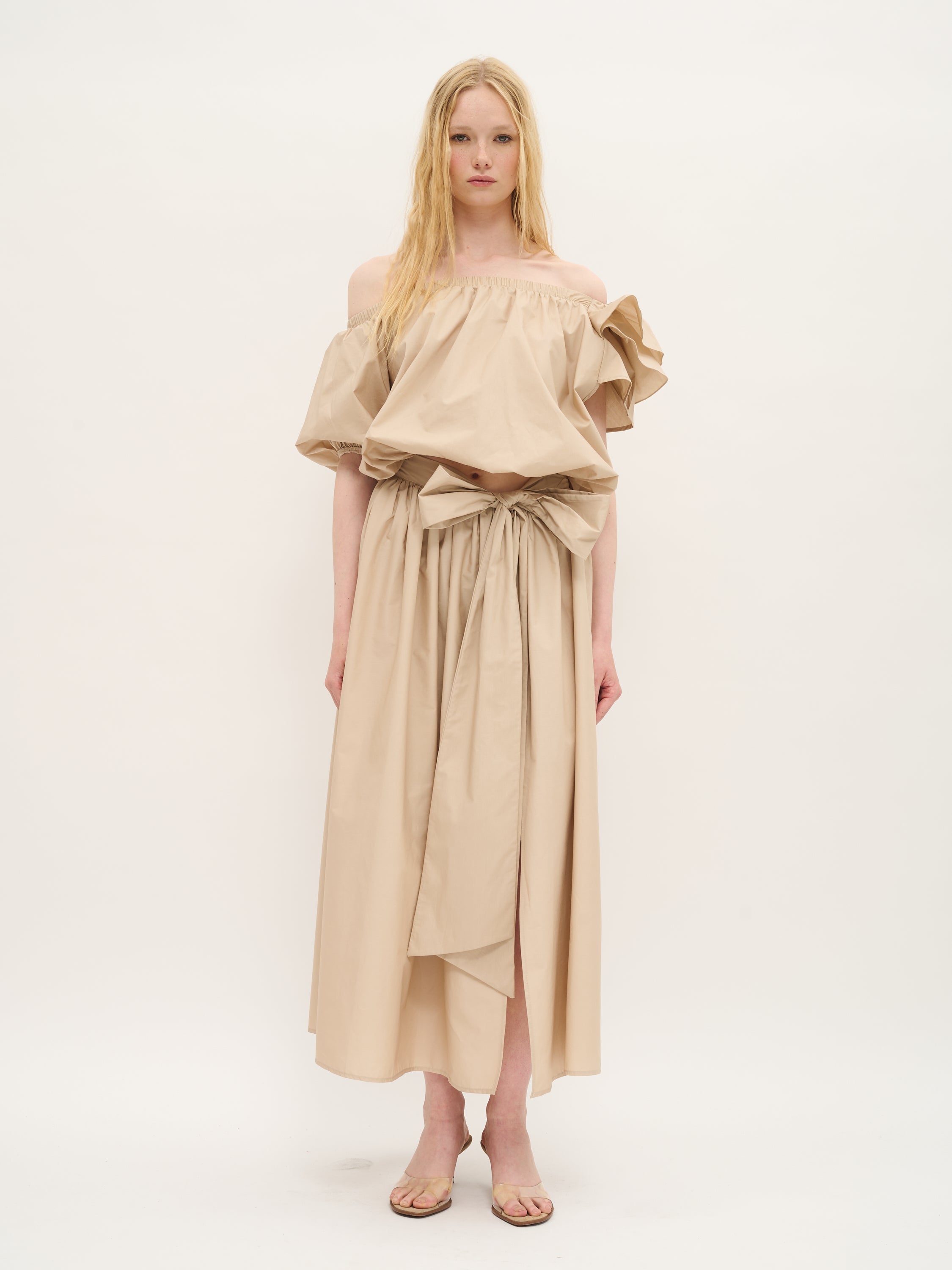 Convertible Cotton Poplin Blouse