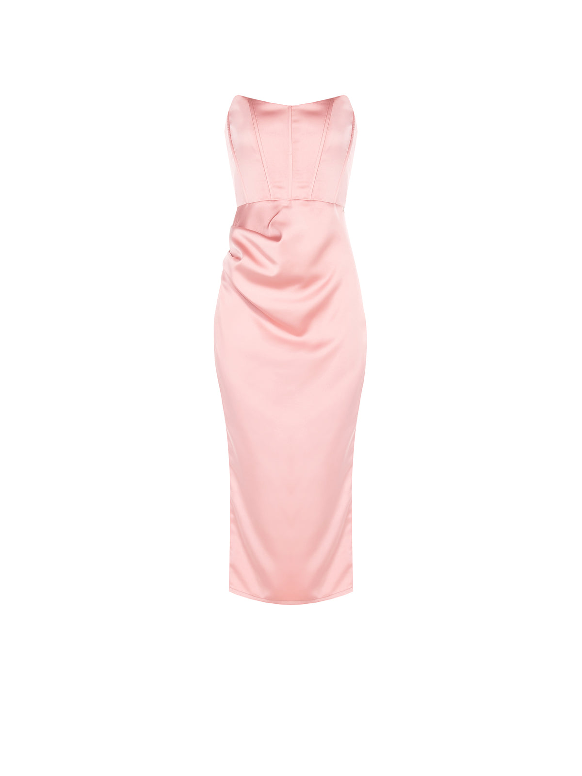 Satin Midi Bustier Dress - Maska