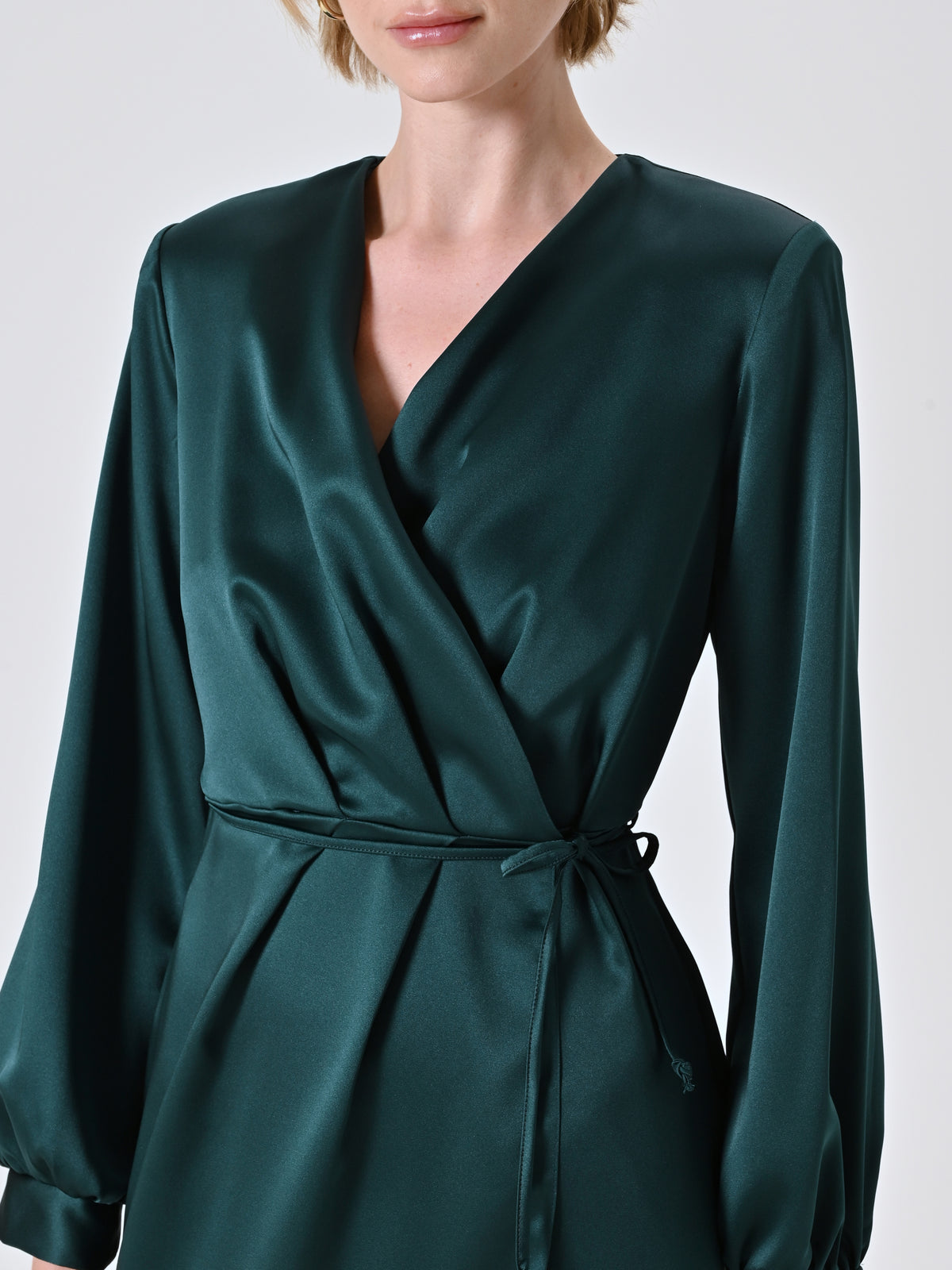 Satin Wrap Dress - Maska