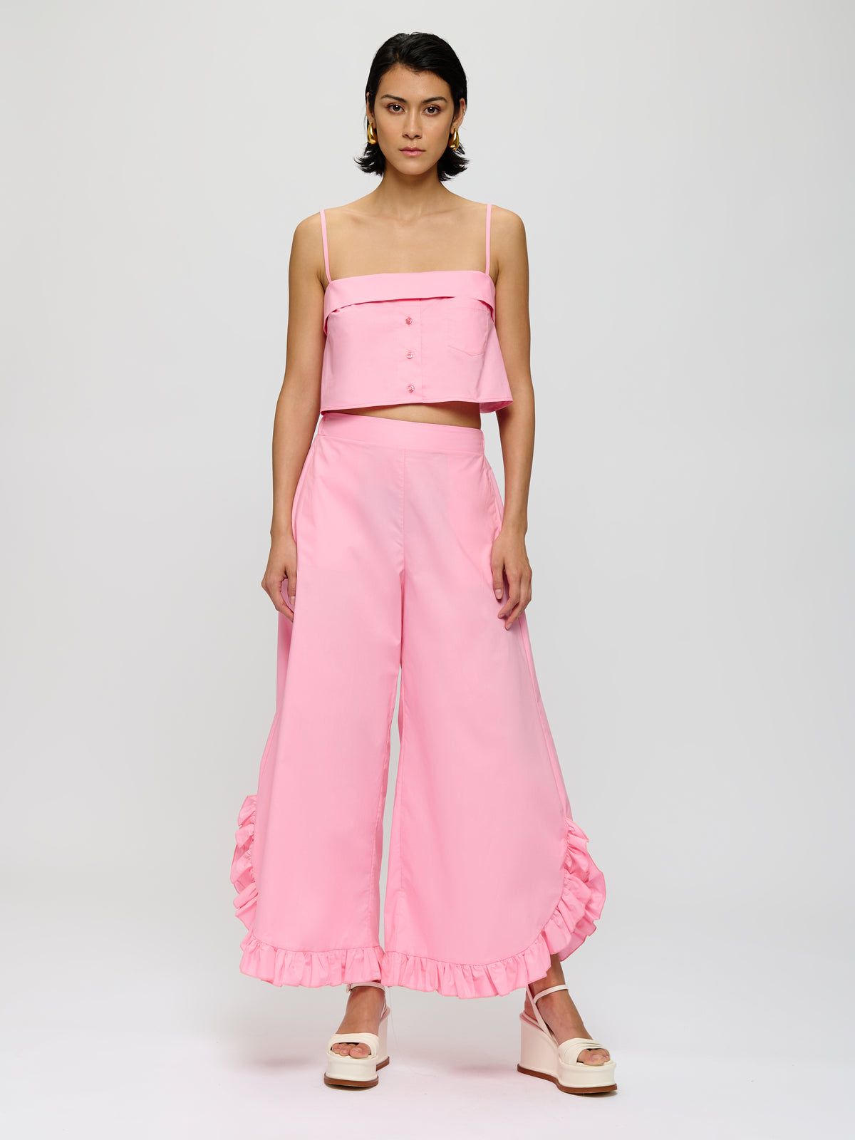 Chemise courte à bretelles