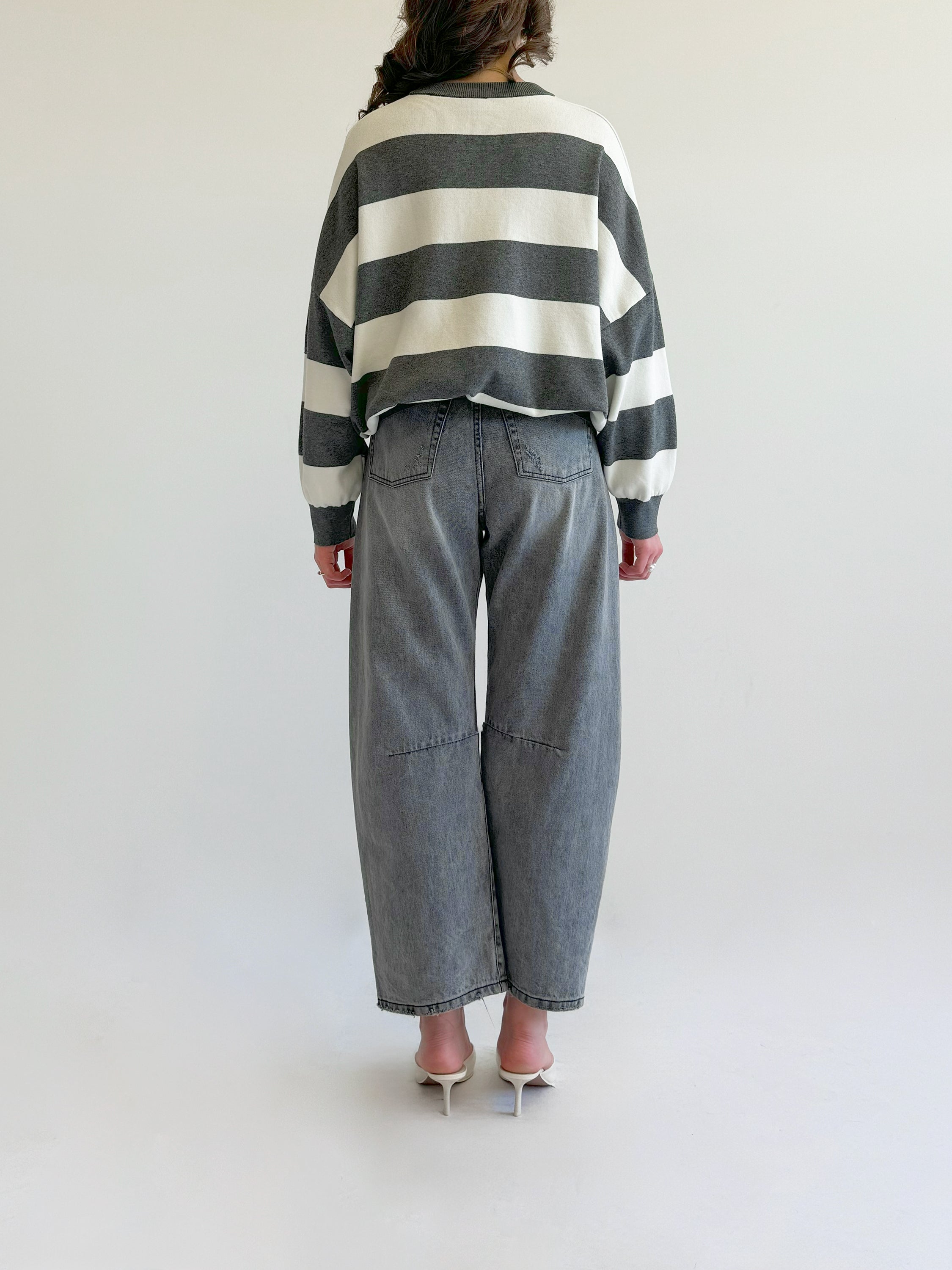 Pull en tricot rayé