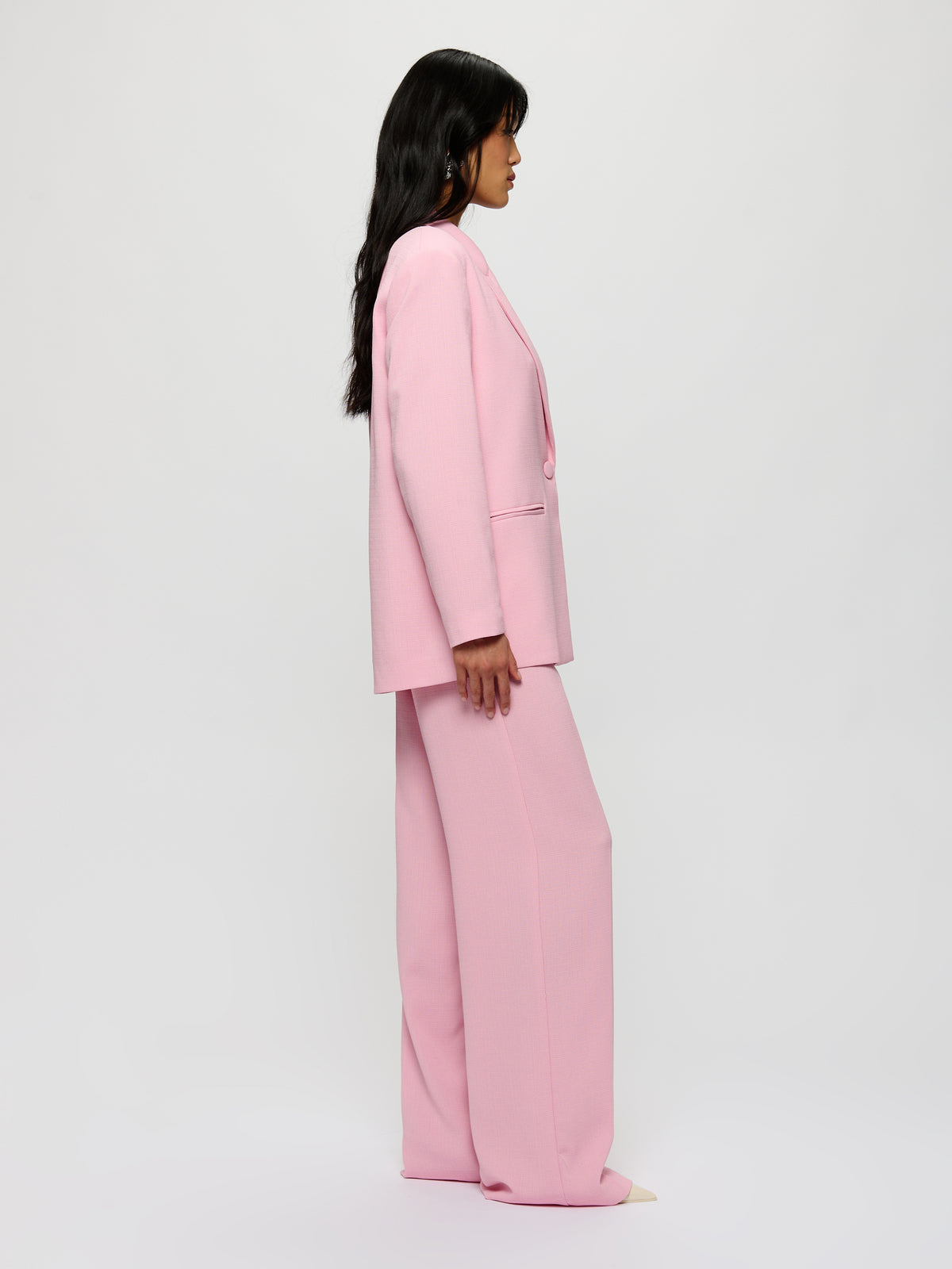 Pantalon large en tissu texturé