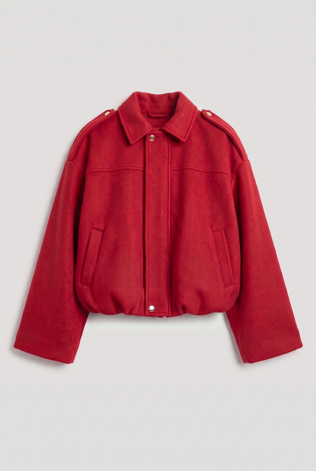 Red cropped jacket - Red - flat lay
