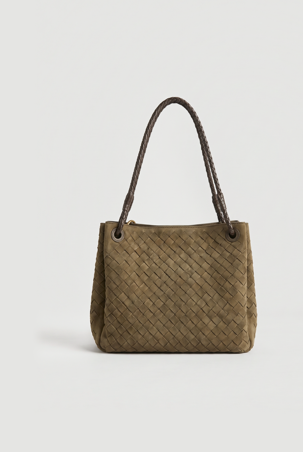 Woven Tote Bag in Green