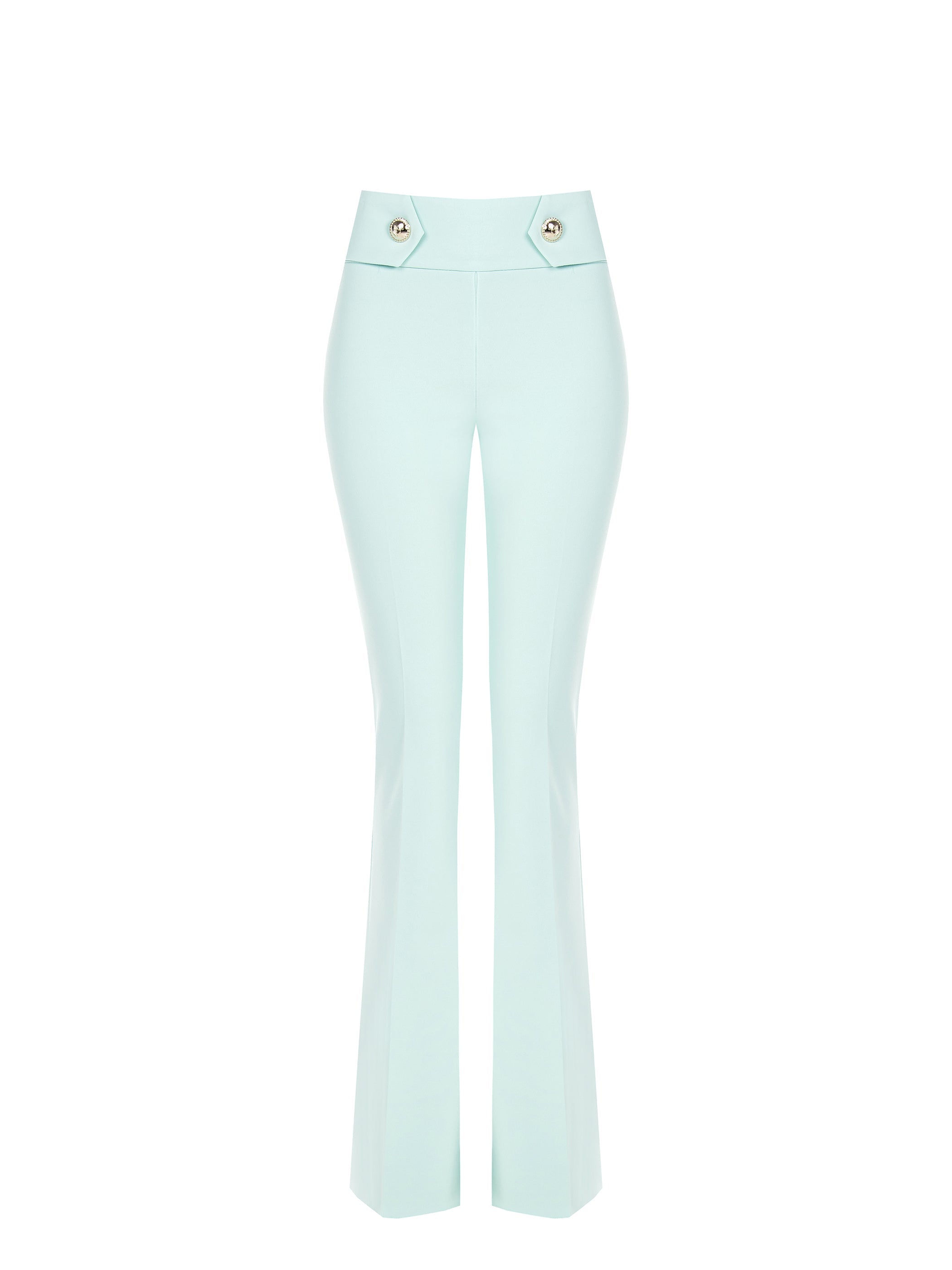 Flared Trousers with 2 Buttons