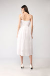 Openwork midi dress with tie straps