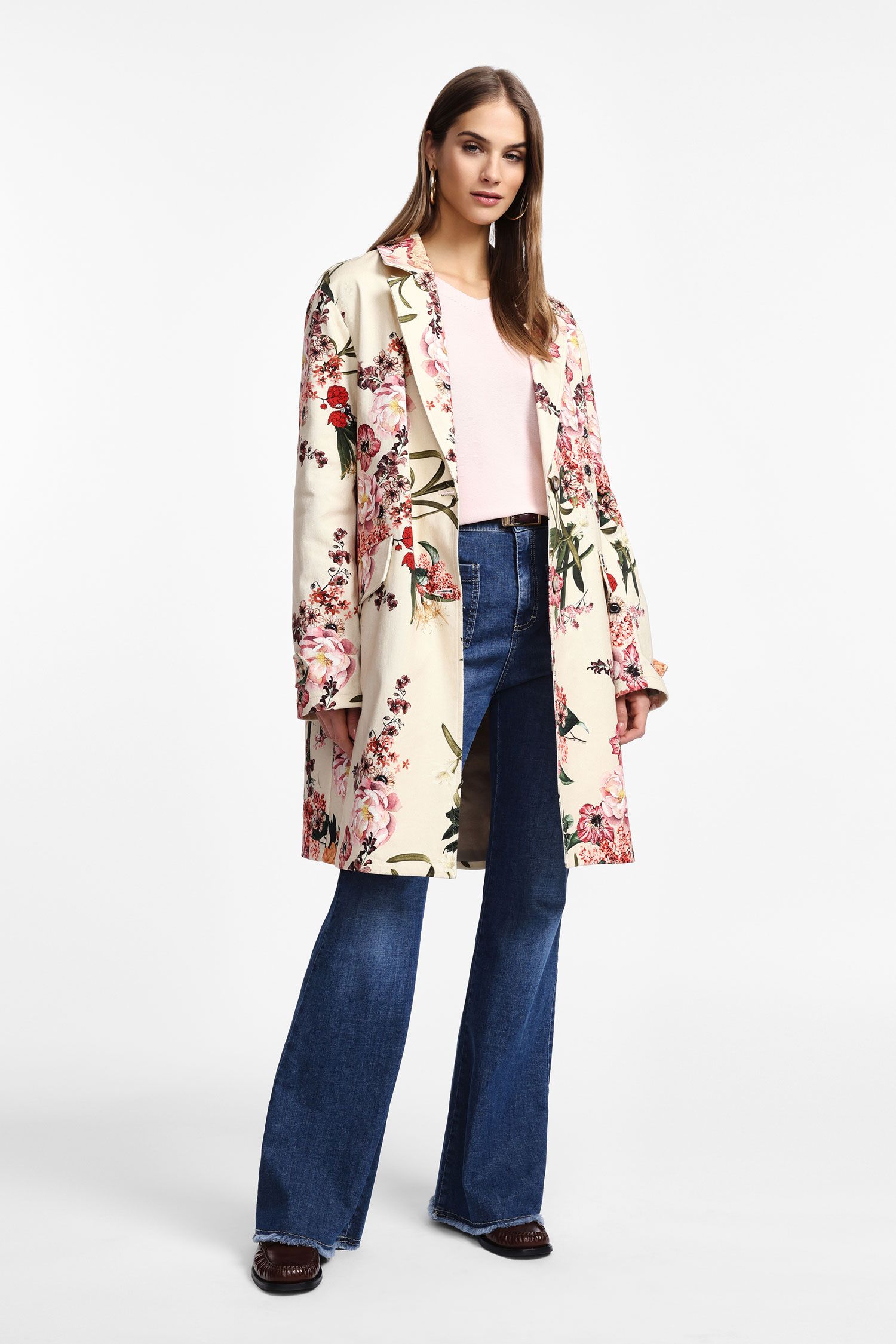 Manteau à imprimé floral