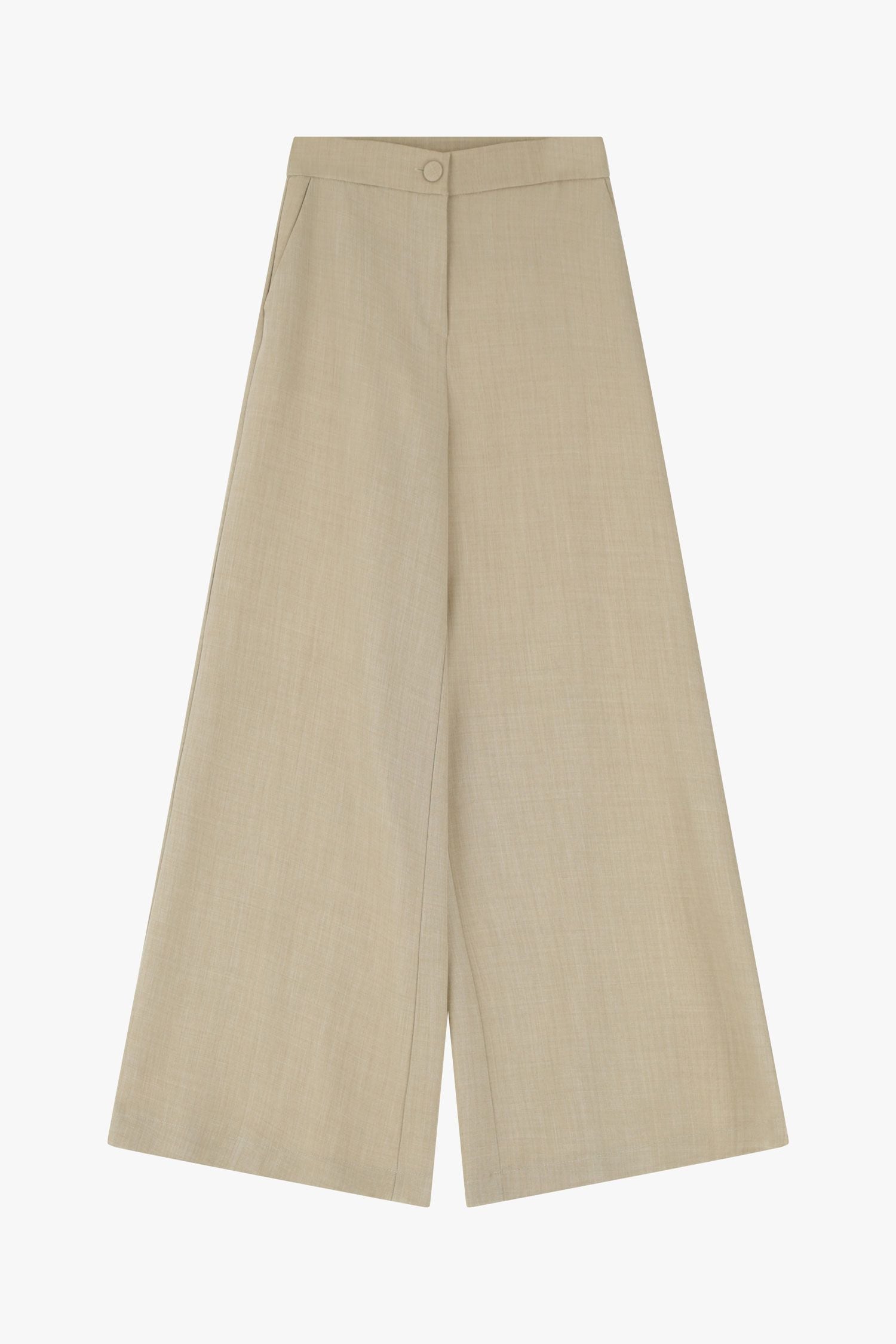 Wide-leg high-waist trousers