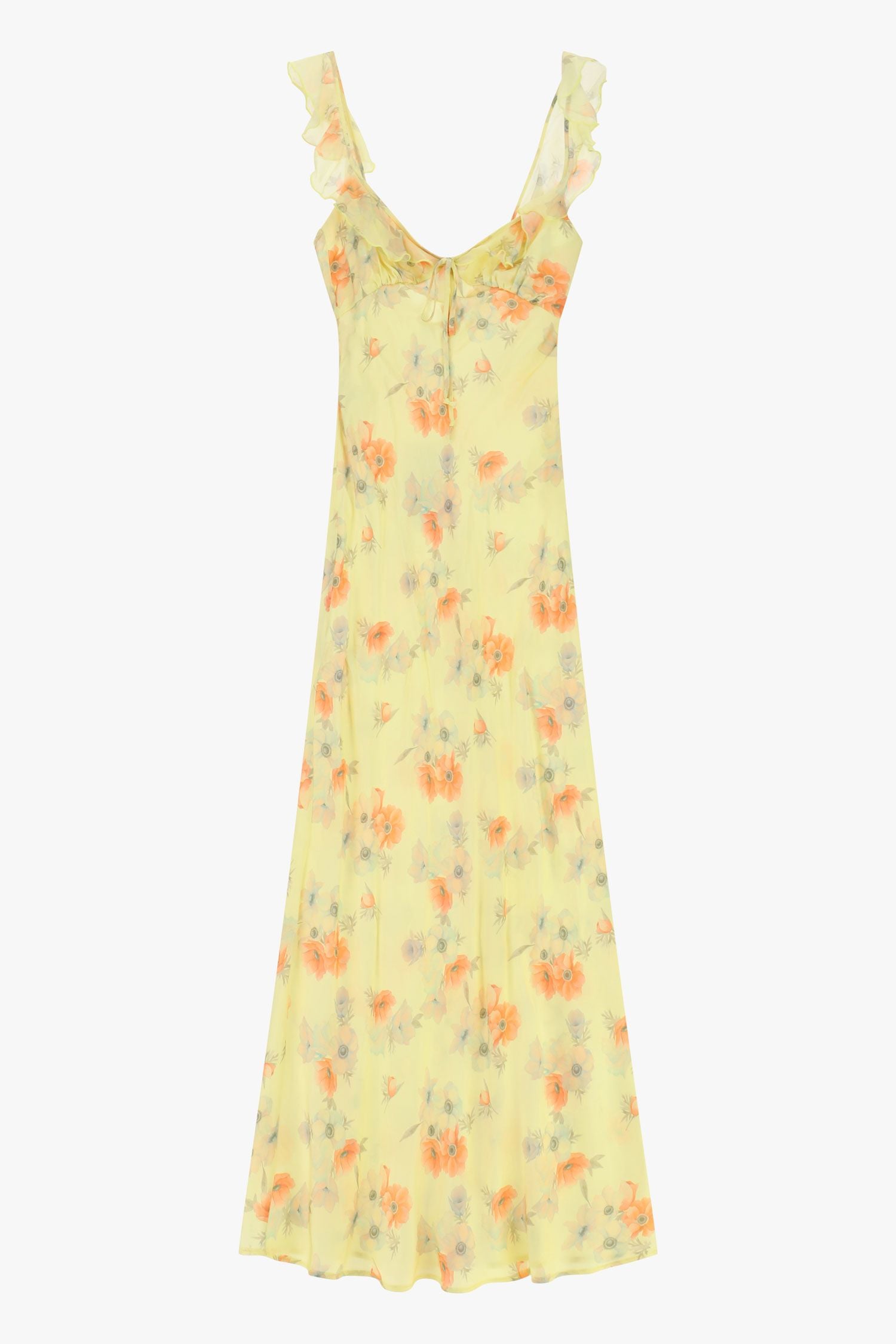 Maxi Dress with Ruffle Straps
