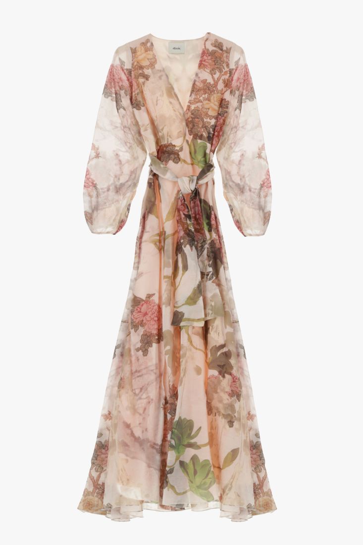 Long dress with floral print