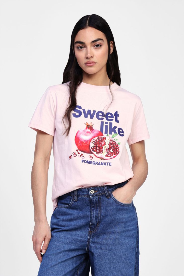 T-shirt avec imprimé et manches courtes