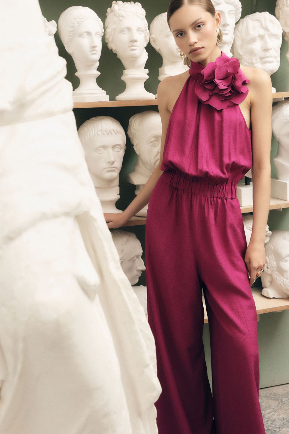 Halter Wide-Leg Jumpsuit