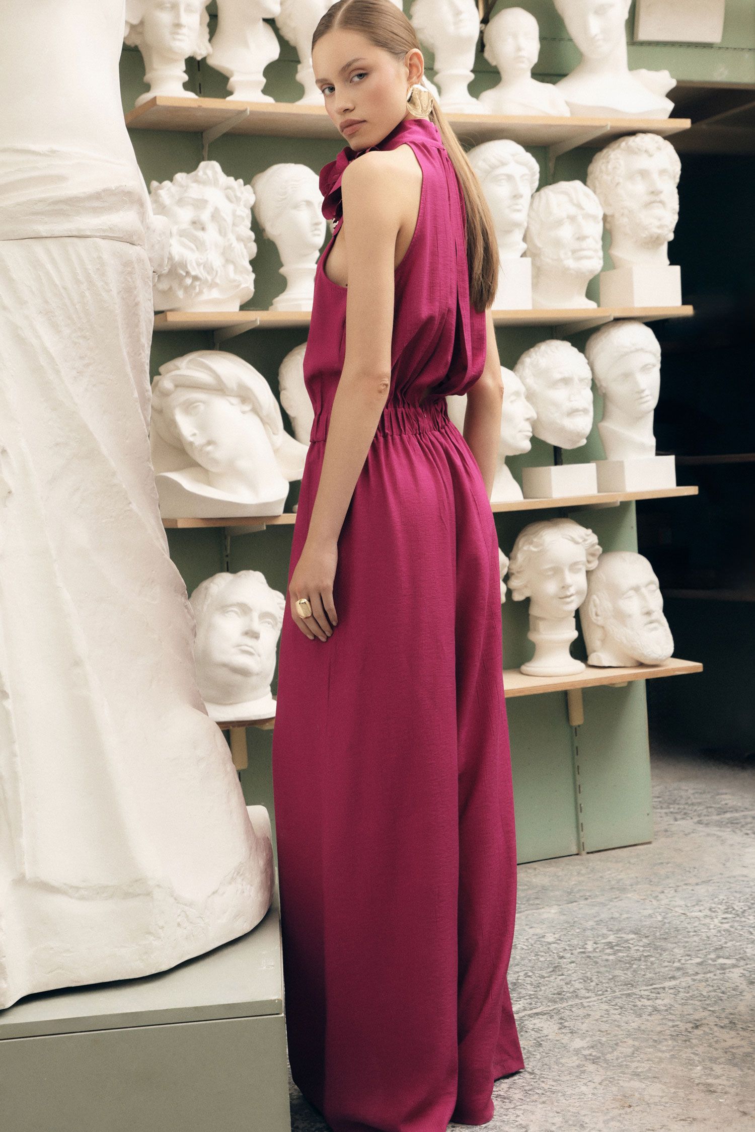 Halter Wide-Leg Jumpsuit