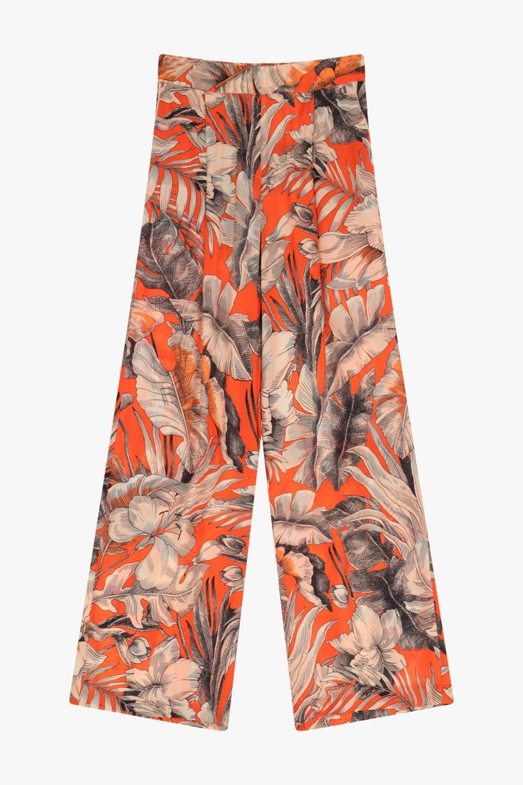 Palazzo trousers with floral print
