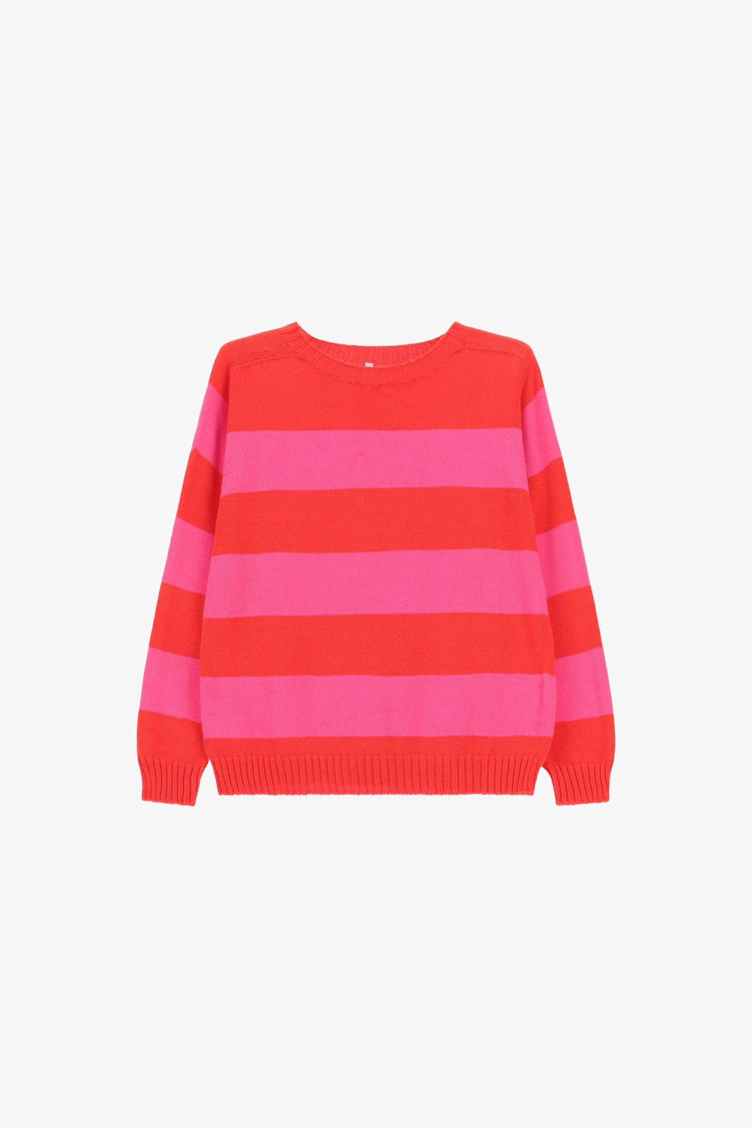 Pull en tricot rayé
