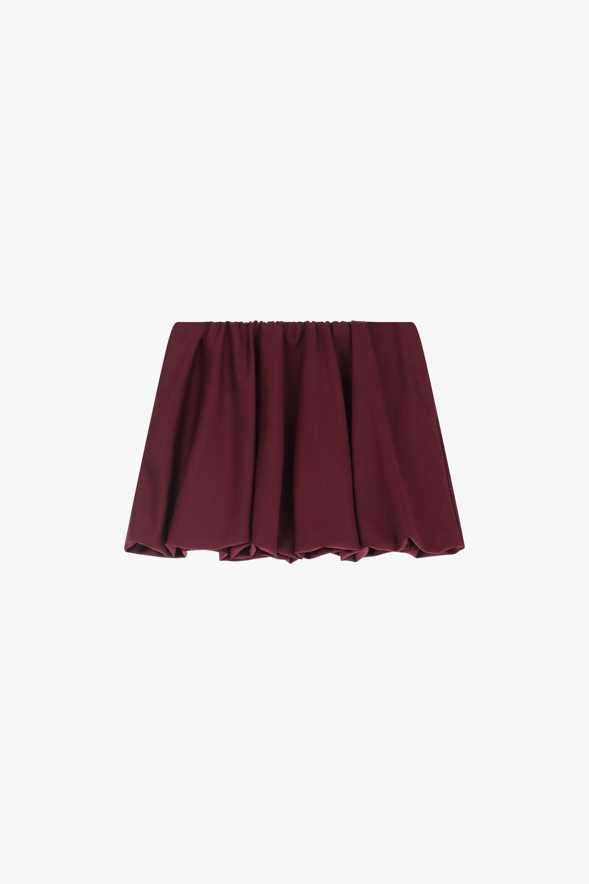 Short gathered plain skirt