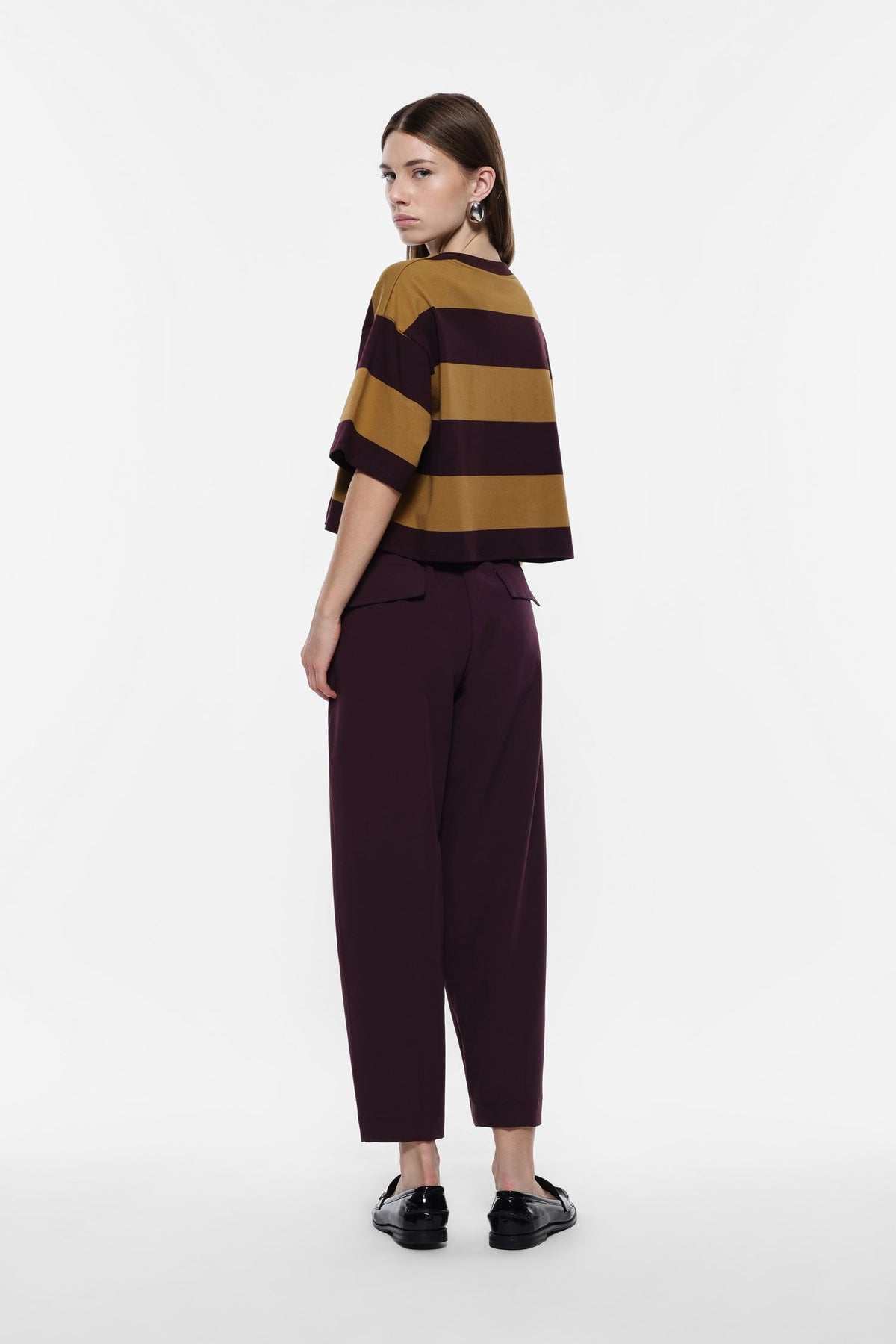 Cropped Pleated Trousers