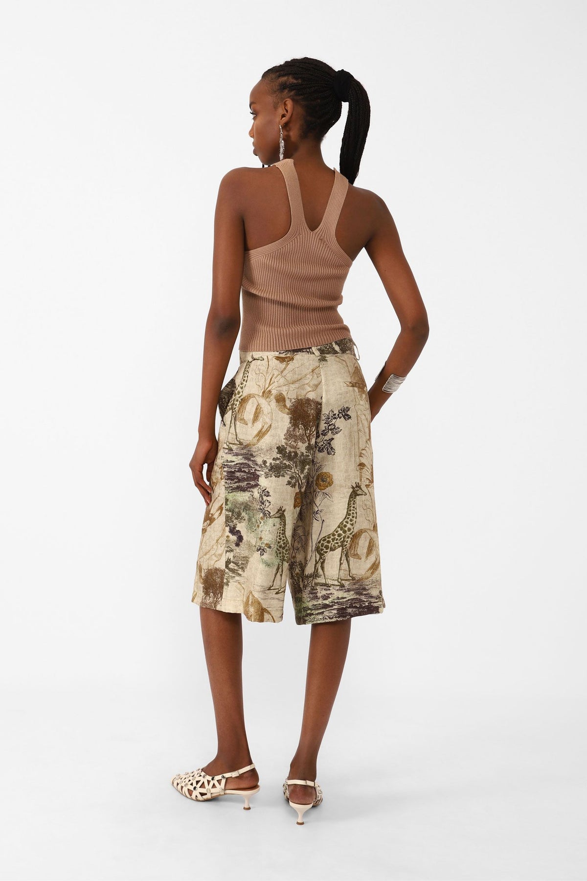 Abstract Bermuda Shorts