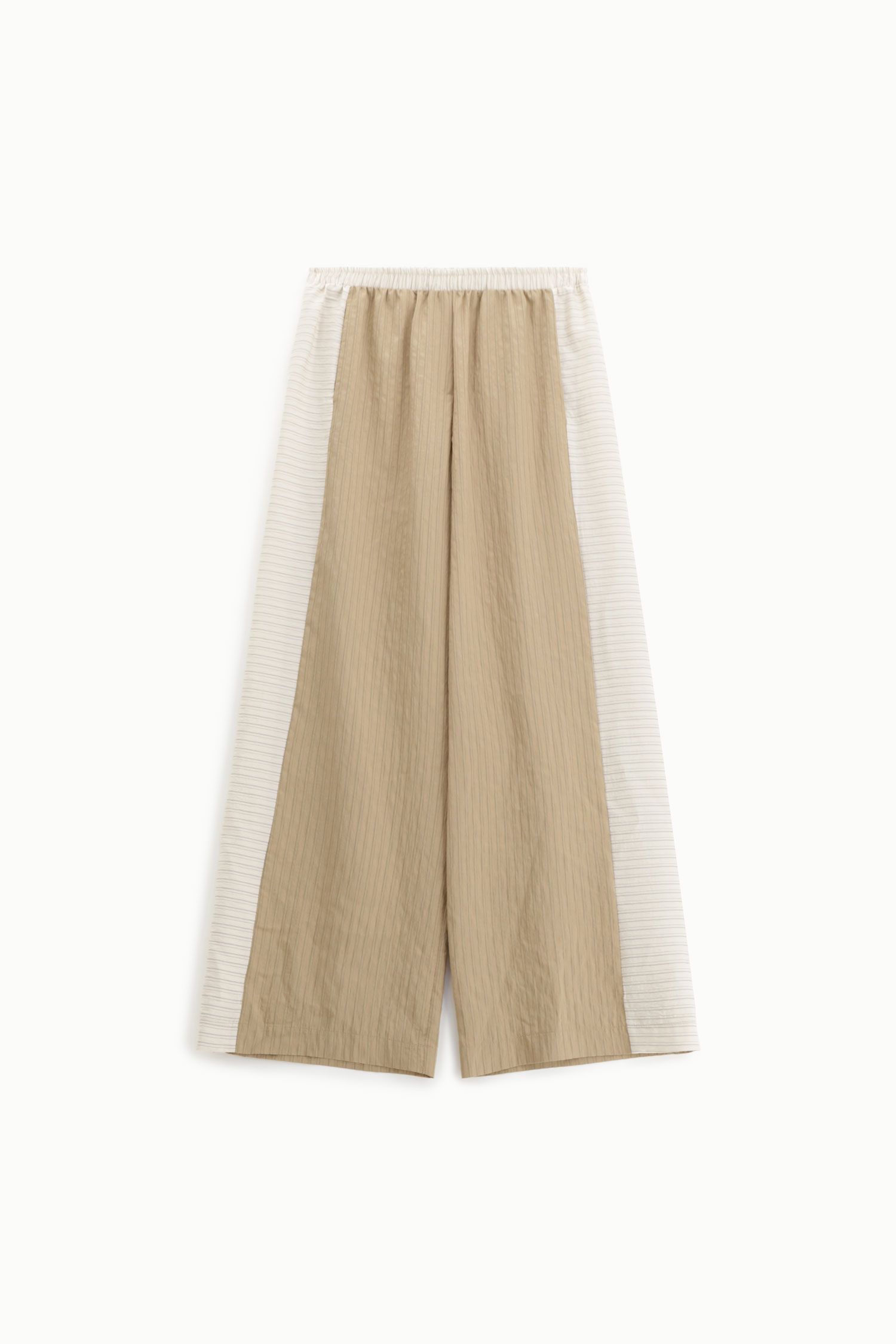Wide Leg Striped Trousers