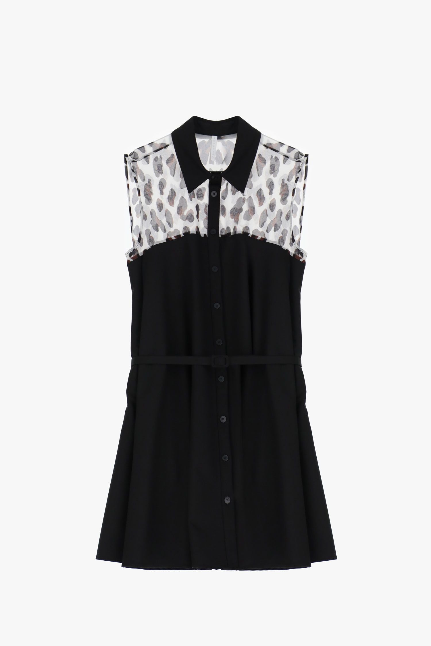 Leopard Print Detail Dress