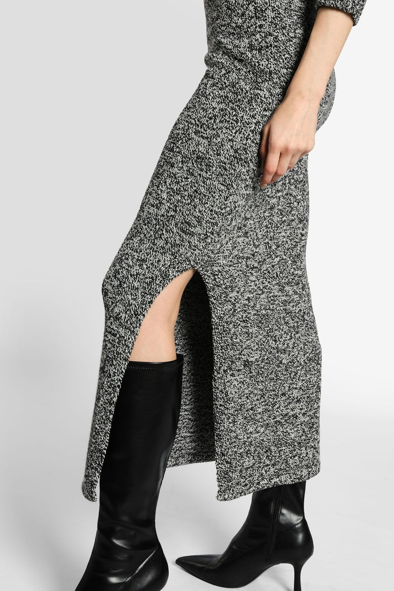 Wool blend  knit midi skirt