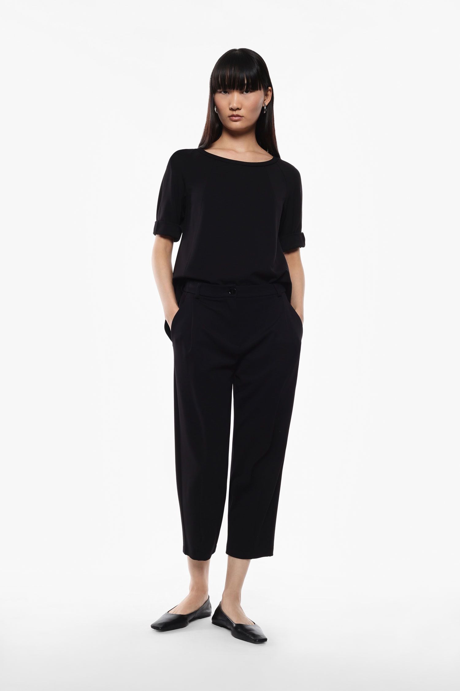 Wide-Leg Trousers With High Waist