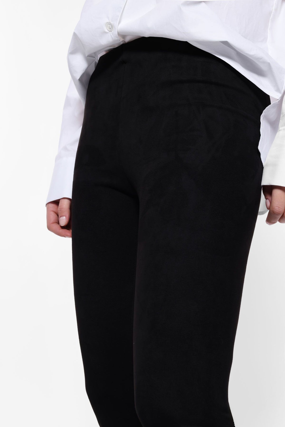 Suede Effect Trousers