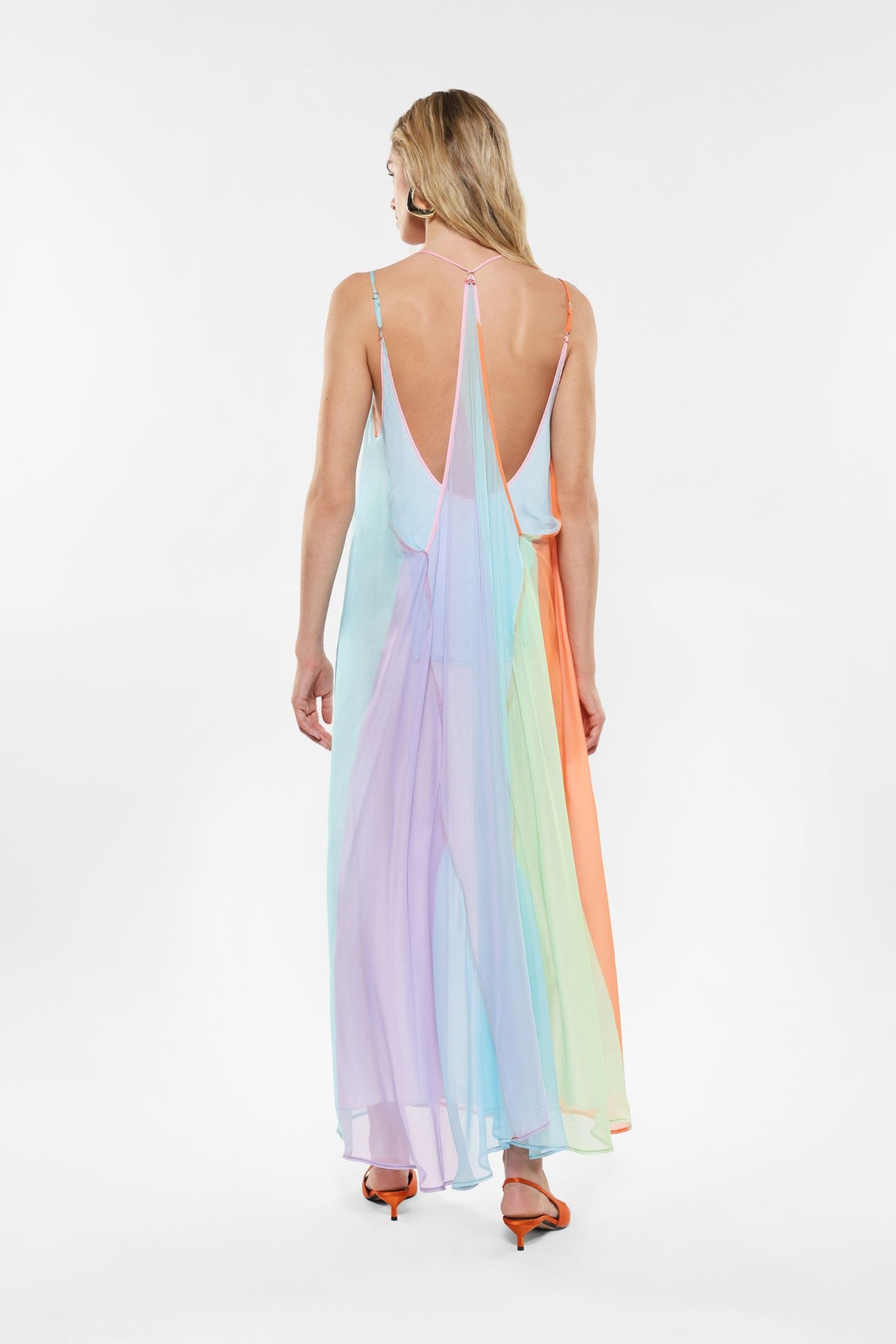 Multicolor Sheer Dress