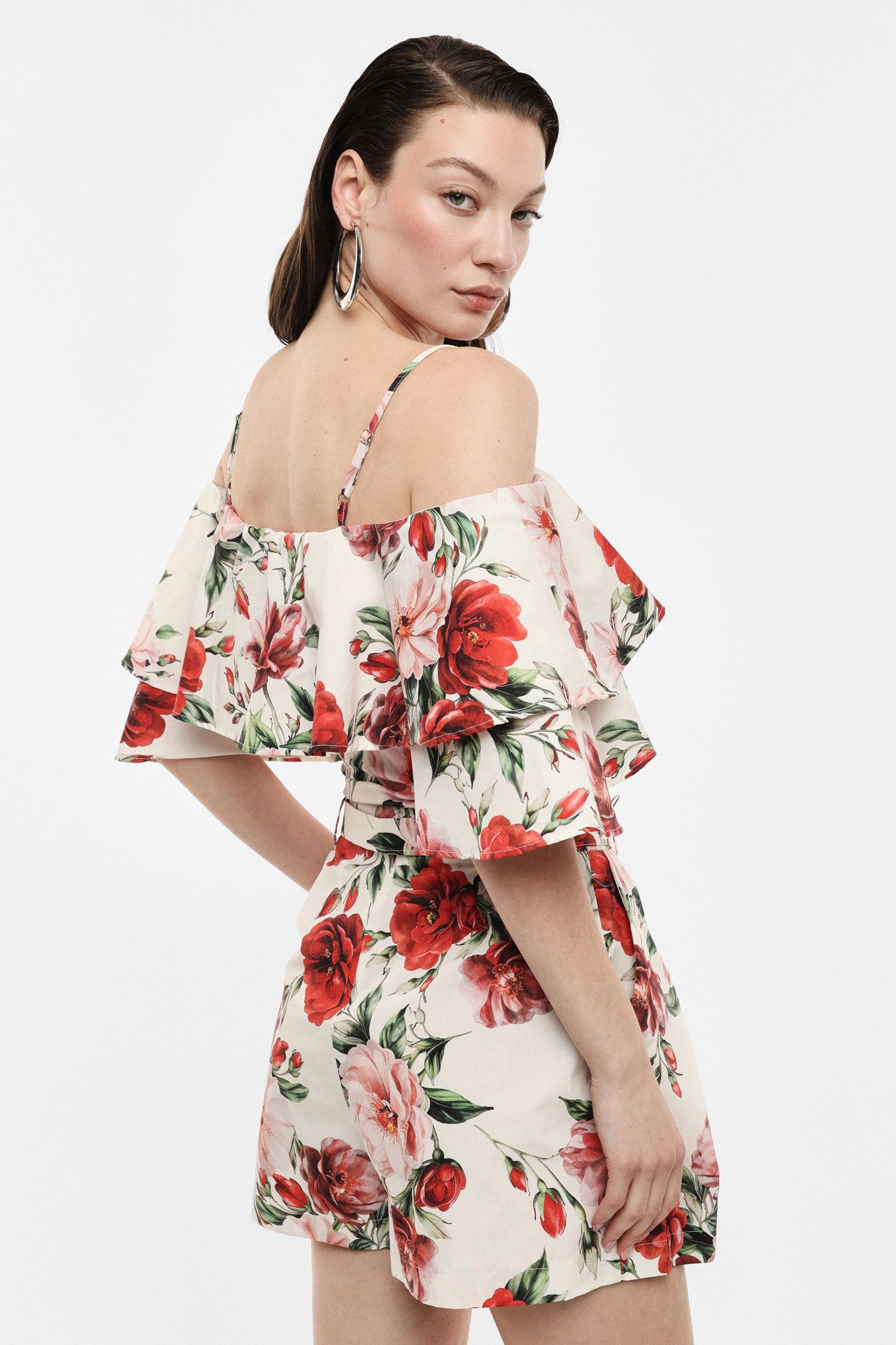 Floral Ruffle Bodysuit